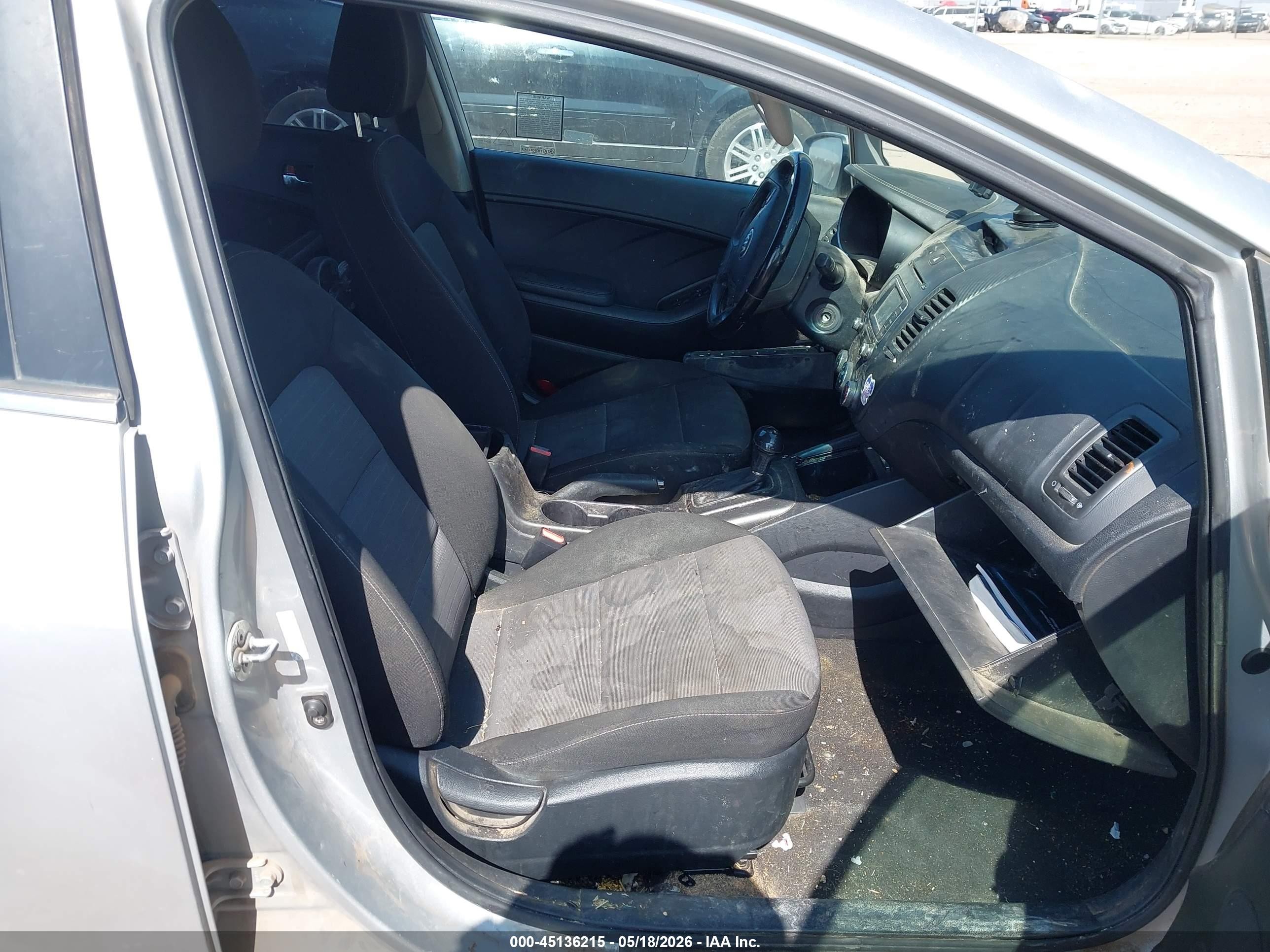2014 Kia Forte Ex Gray vin: KNAFX4A86E5195255