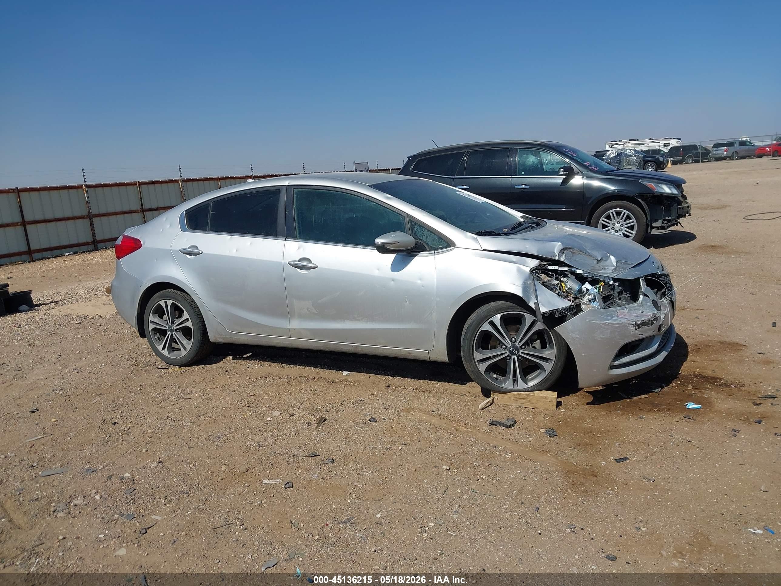 2014 Kia Forte Ex Gray vin: KNAFX4A86E5195255