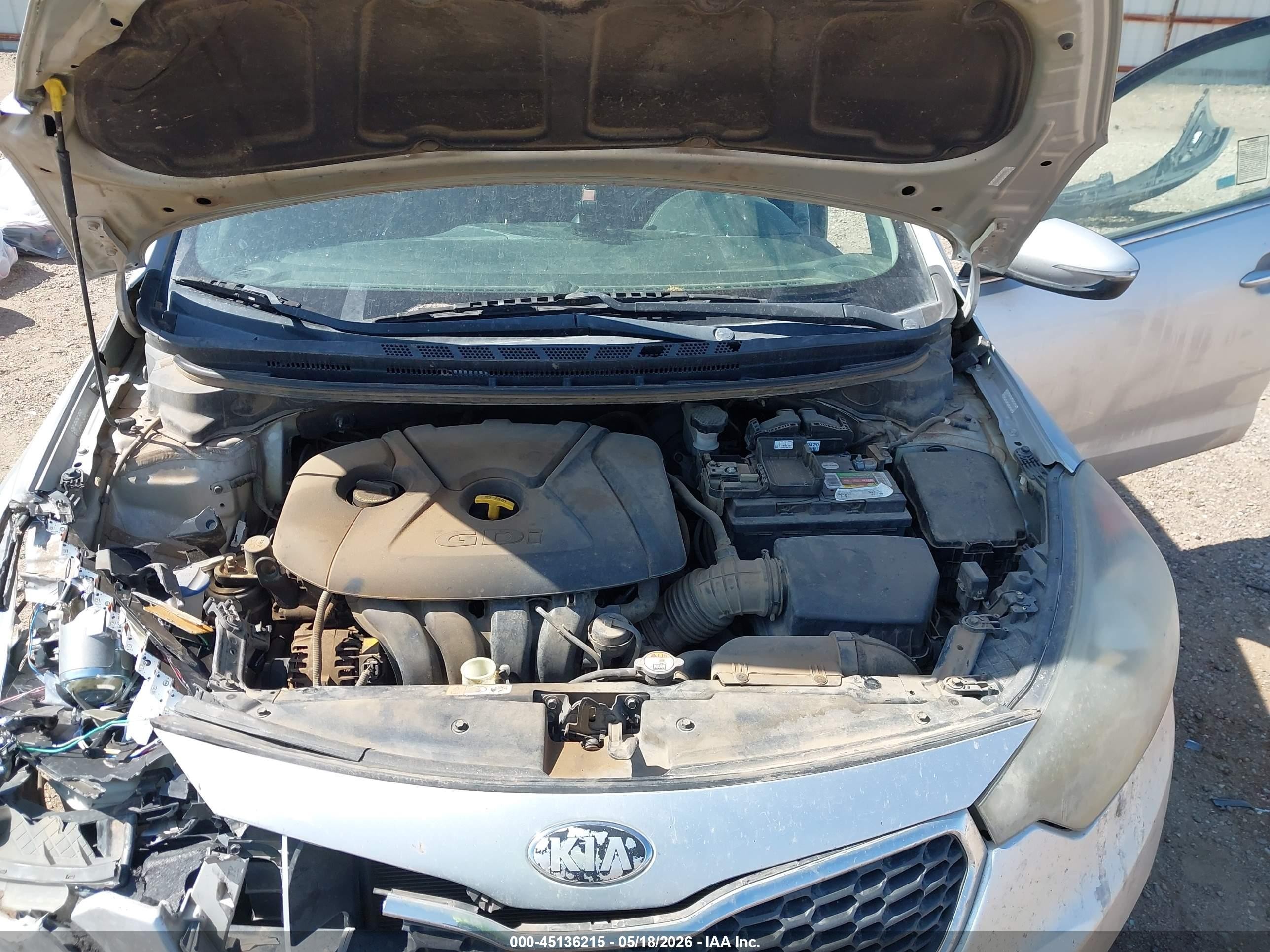 2014 Kia Forte Ex Gray vin: KNAFX4A86E5195255