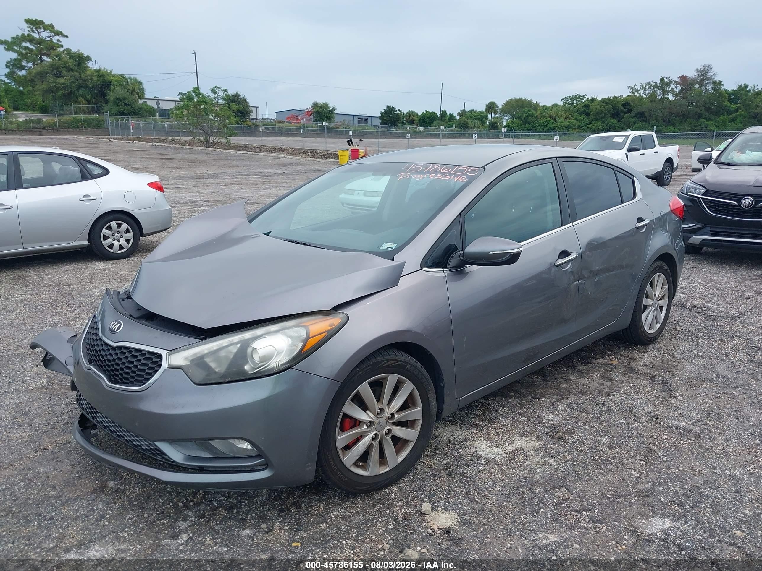 2015 Kia Forte Ex Gray vin: KNAFX4A86F5266259