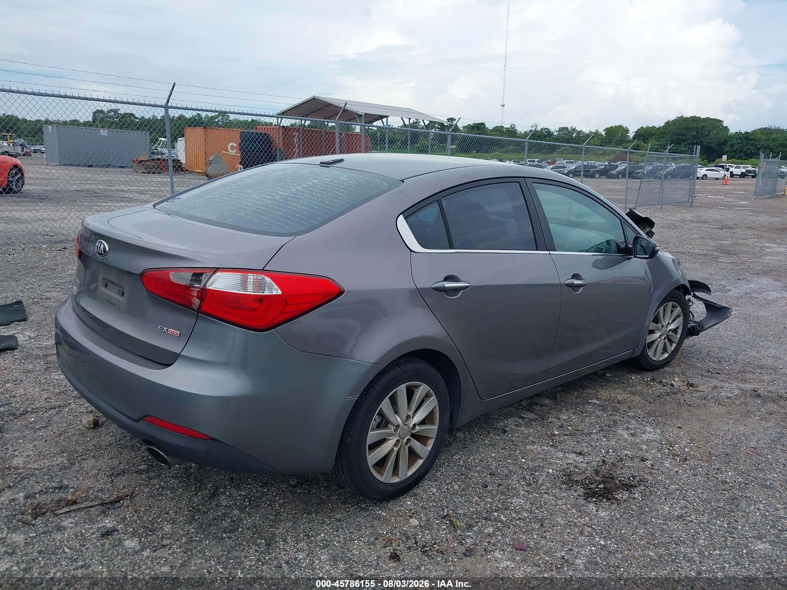 2015 Kia Forte Ex Gray vin: KNAFX4A86F5266259