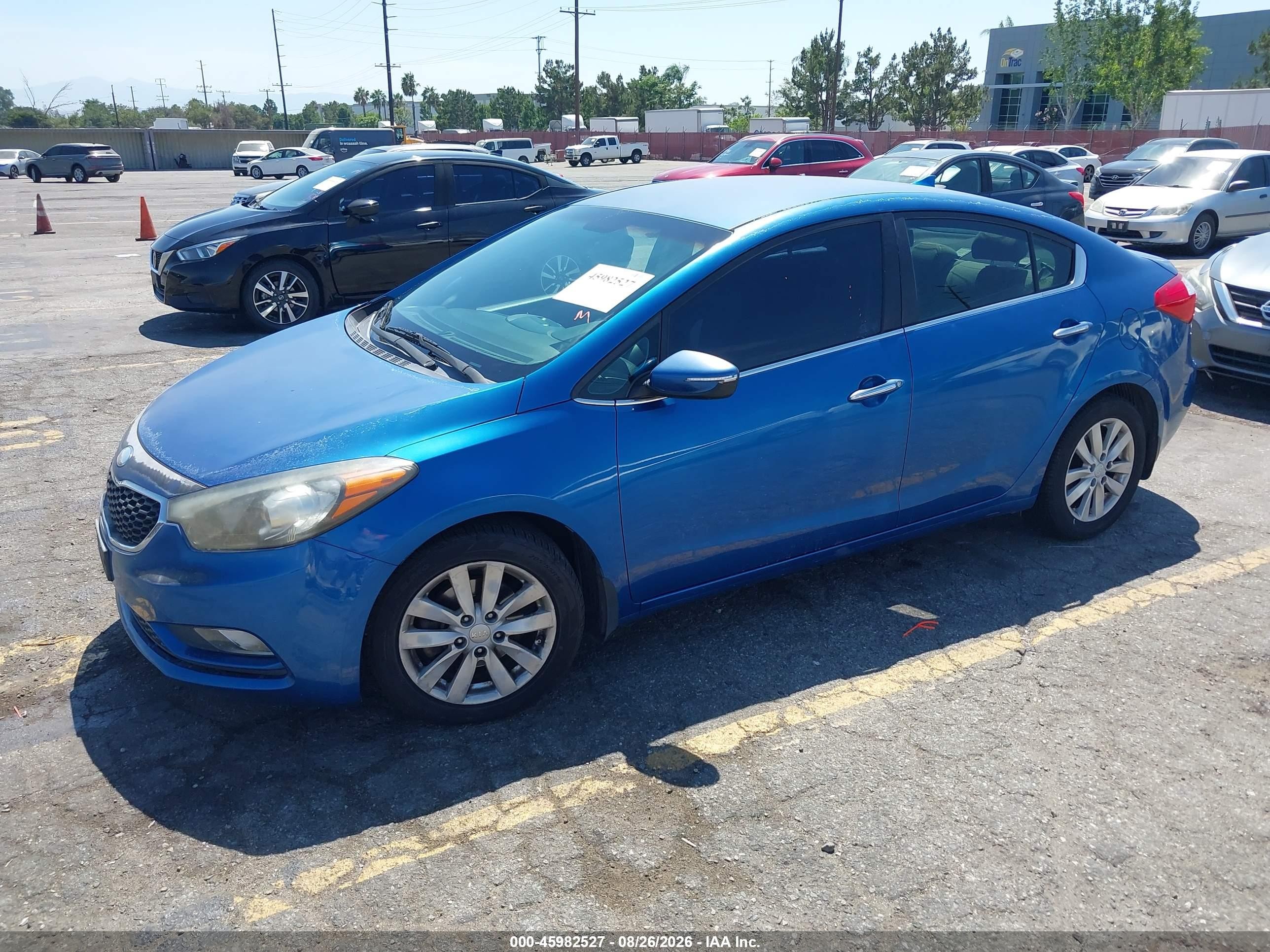 2014 Kia Forte Ex Blue vin: KNAFX4A87E5072578