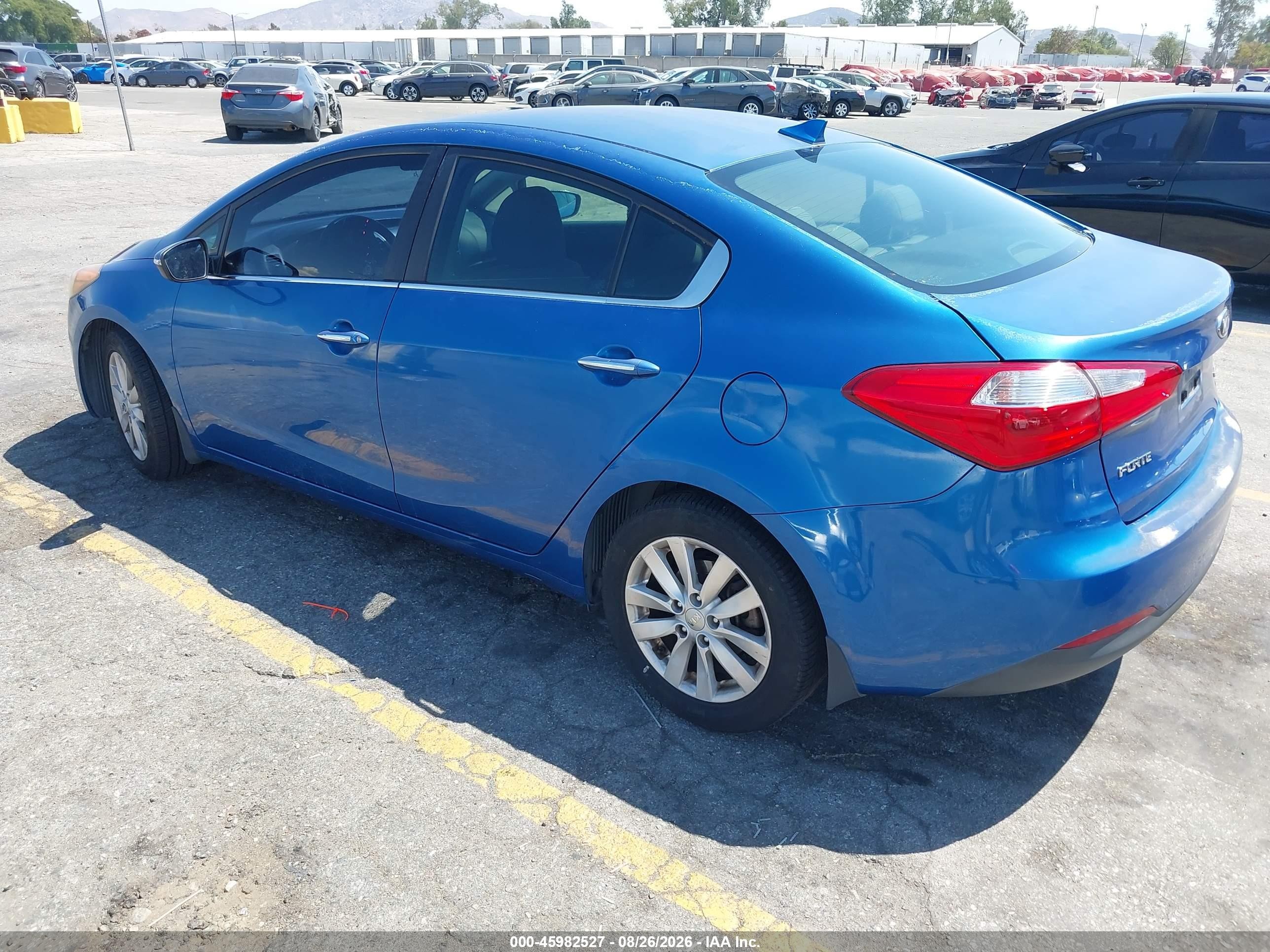 2014 Kia Forte Ex Blue vin: KNAFX4A87E5072578