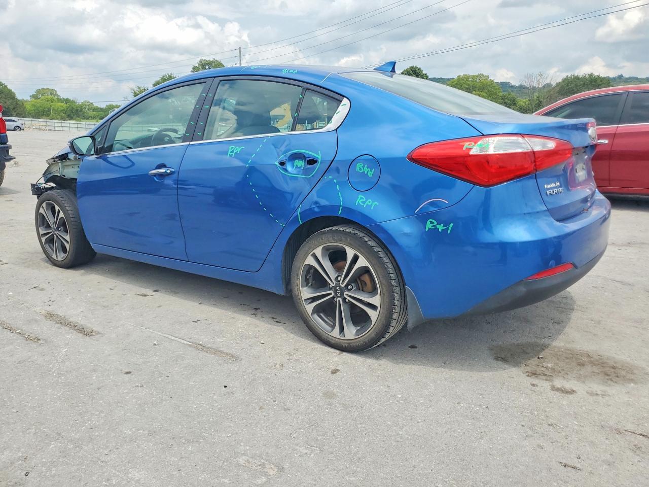 2014 Kia Forte Ex Синий vin: KNAFX4A87E5088554