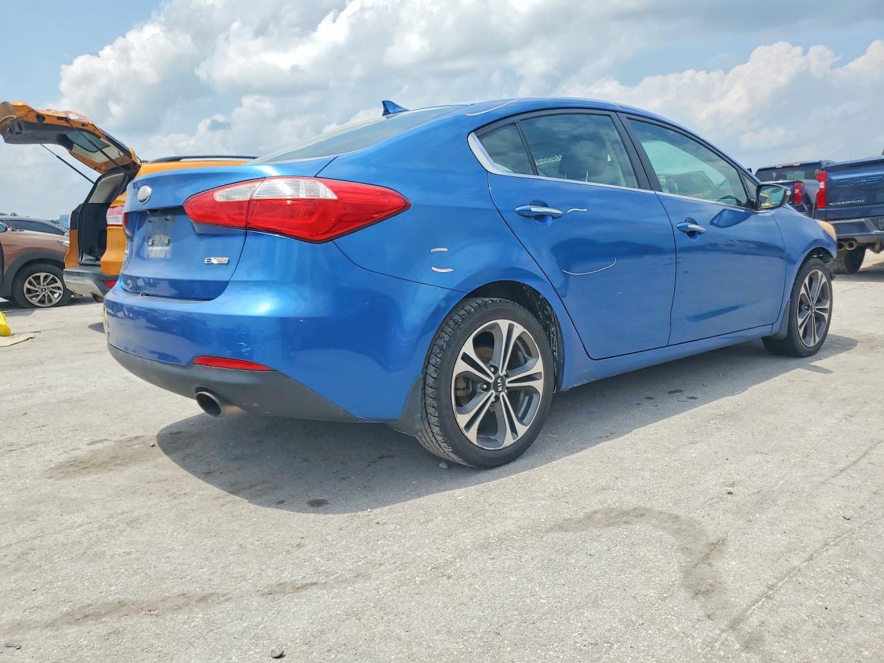 2014 Kia Forte Ex Синий vin: KNAFX4A87E5088554