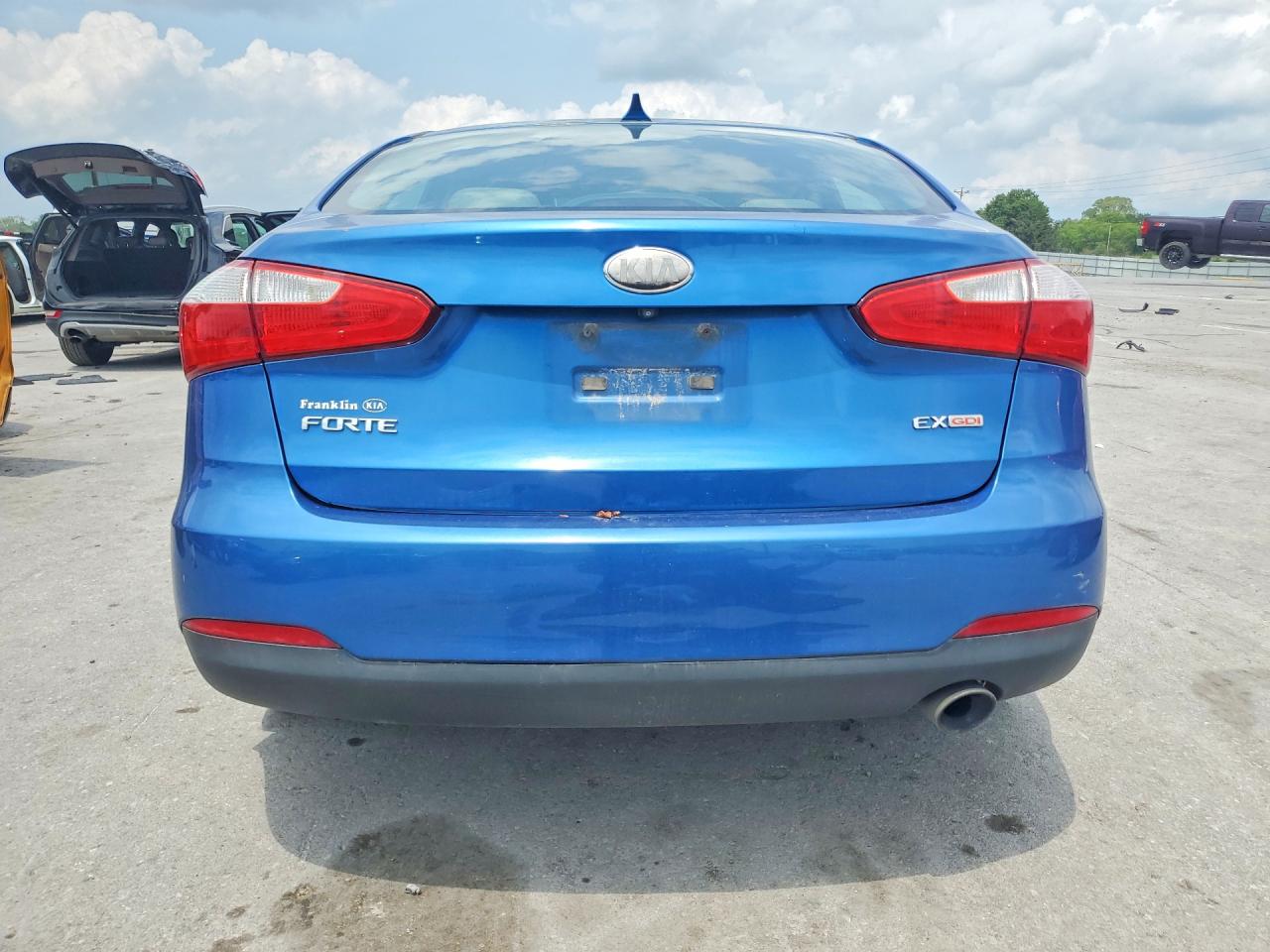 2014 Kia Forte Ex Синий vin: KNAFX4A87E5088554