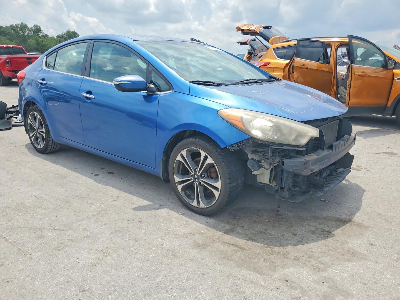 2014 Kia Forte Ex Синий vin: KNAFX4A87E5088554