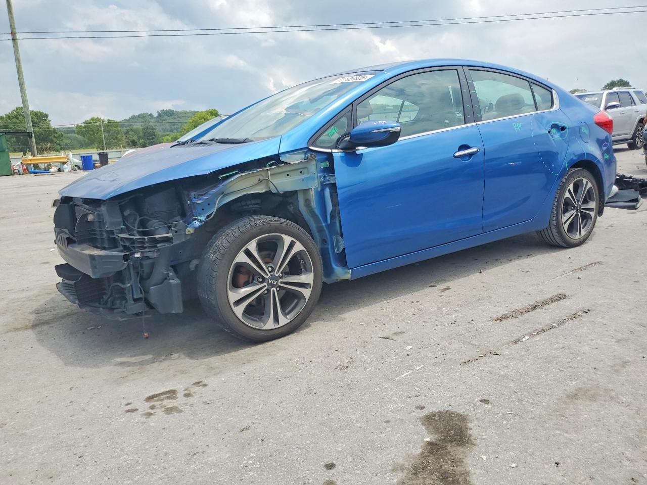 2014 Kia Forte Ex Синий vin: KNAFX4A87E5088554