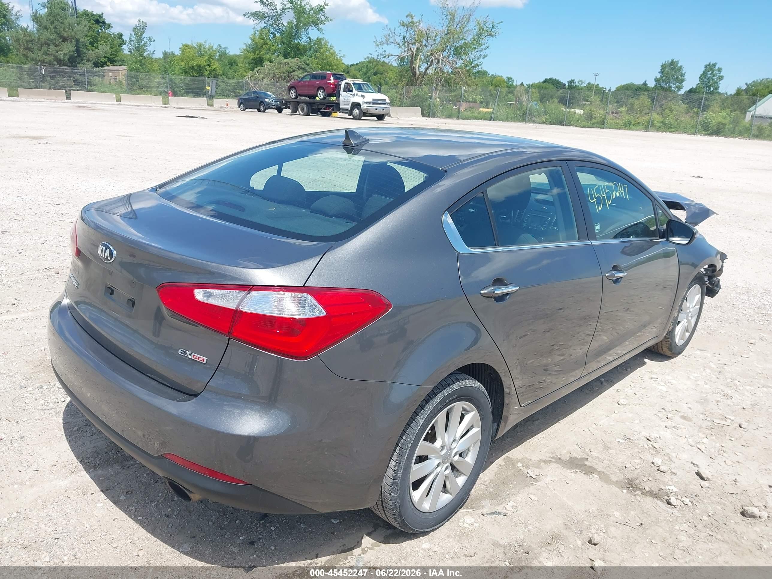 2014 Kia Forte Ex Gray vin: KNAFX4A87E5115381