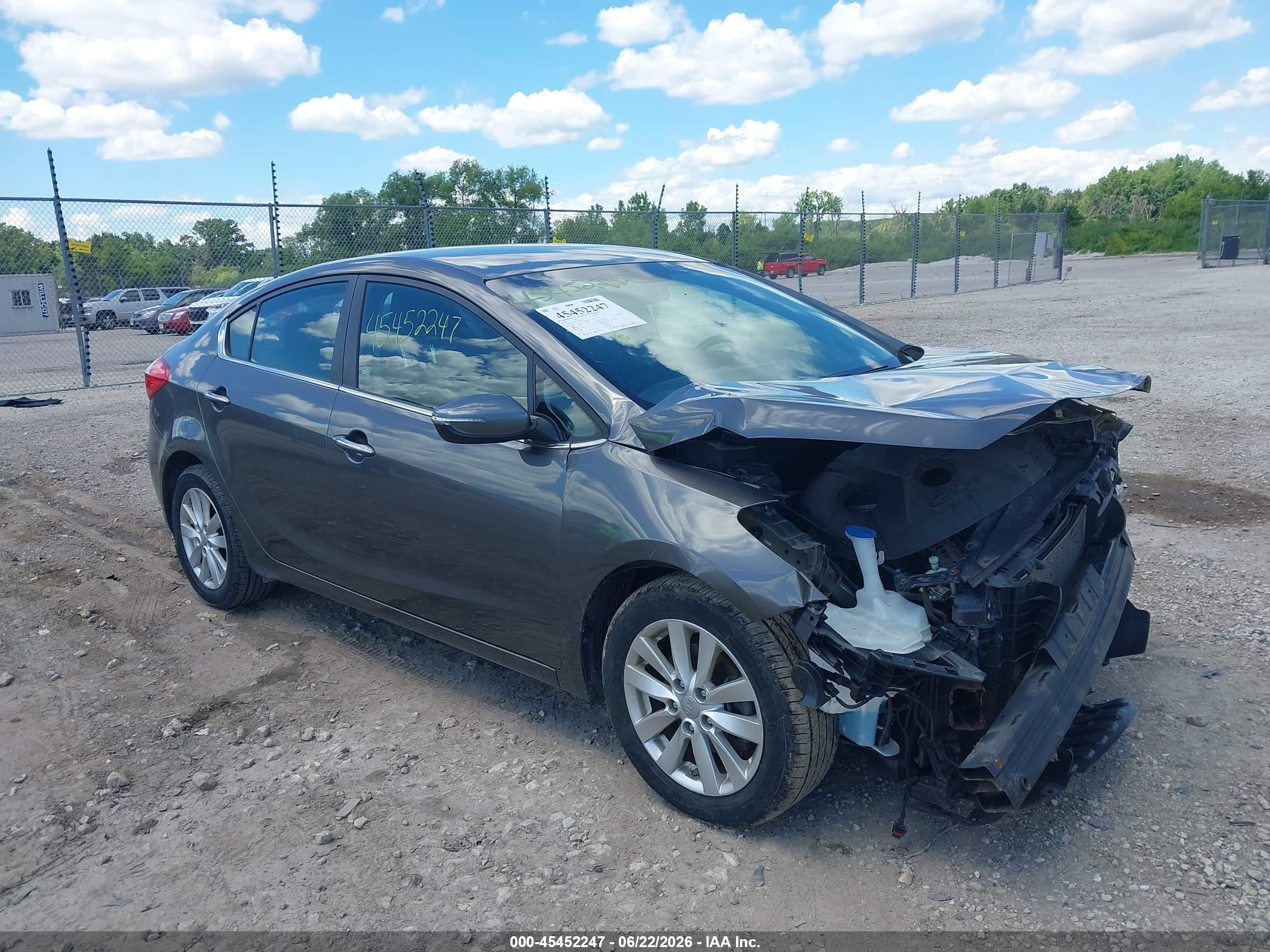 2014 Kia Forte Ex Серый vin: KNAFX4A87E5115381