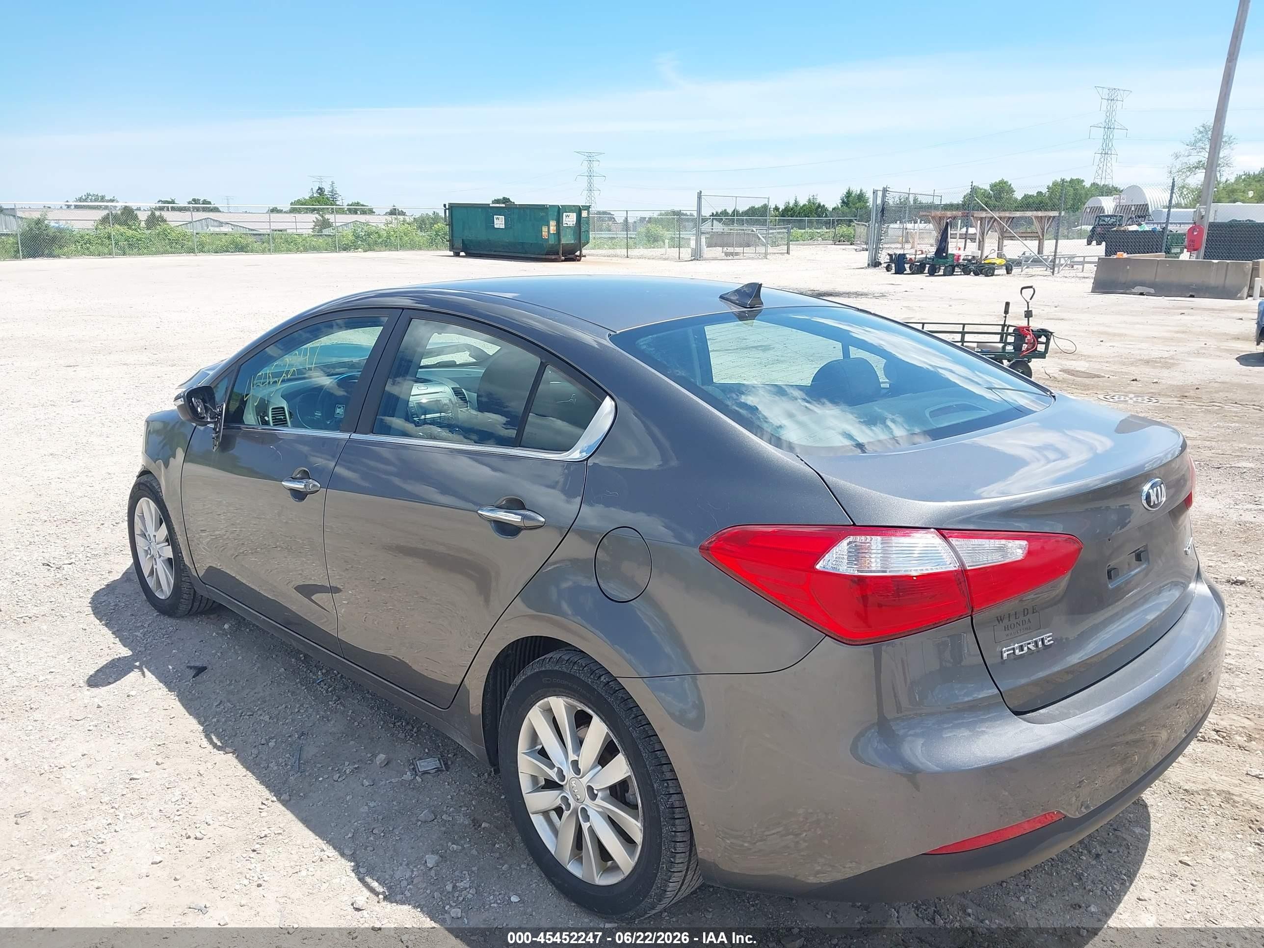 2014 Kia Forte Ex Gray vin: KNAFX4A87E5115381