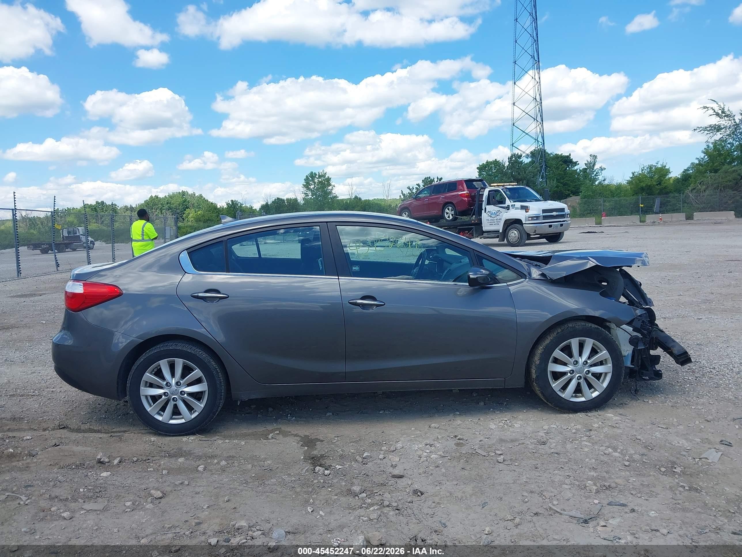 2014 Kia Forte Ex Gray vin: KNAFX4A87E5115381