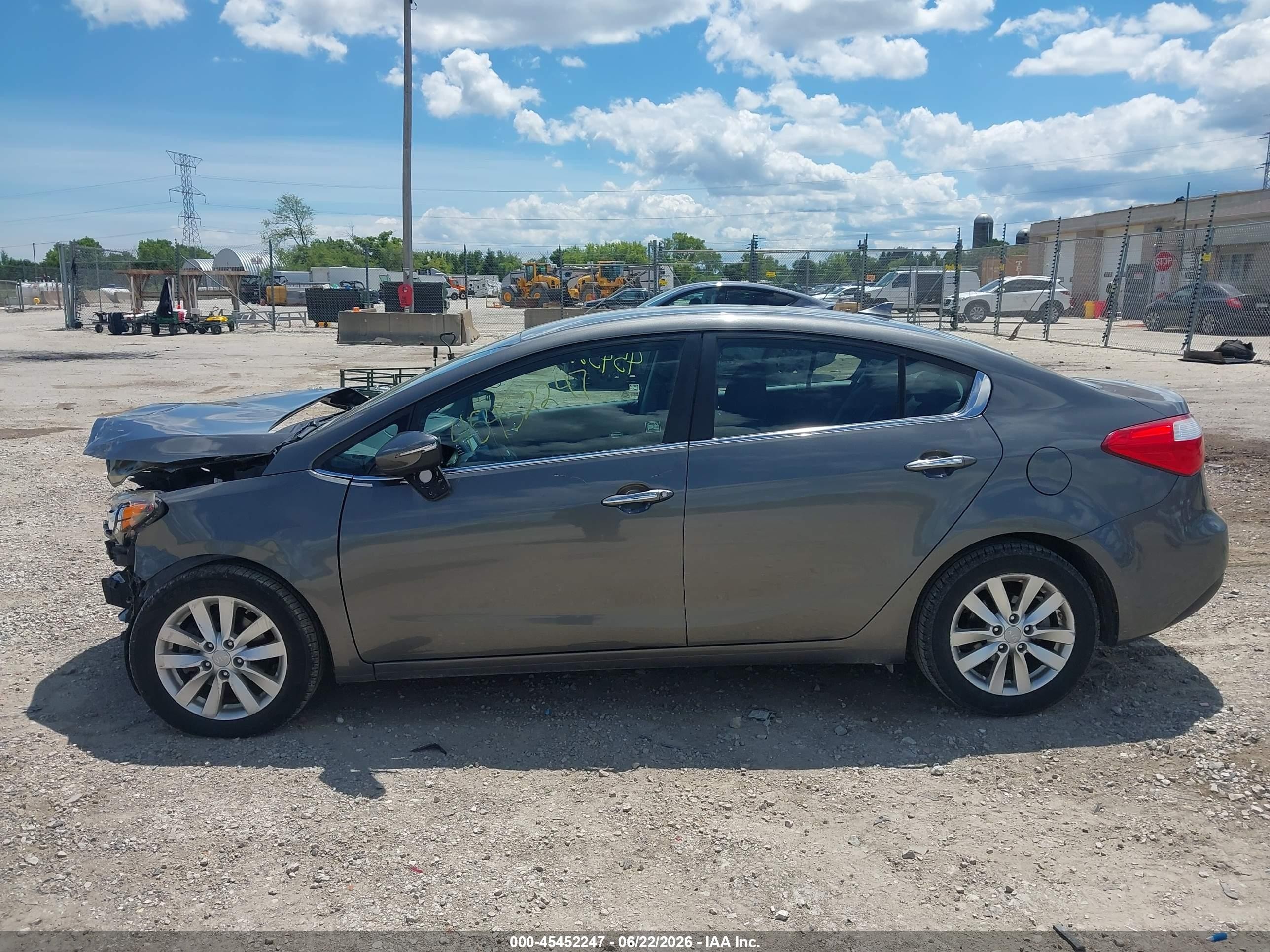 2014 Kia Forte Ex Gray vin: KNAFX4A87E5115381