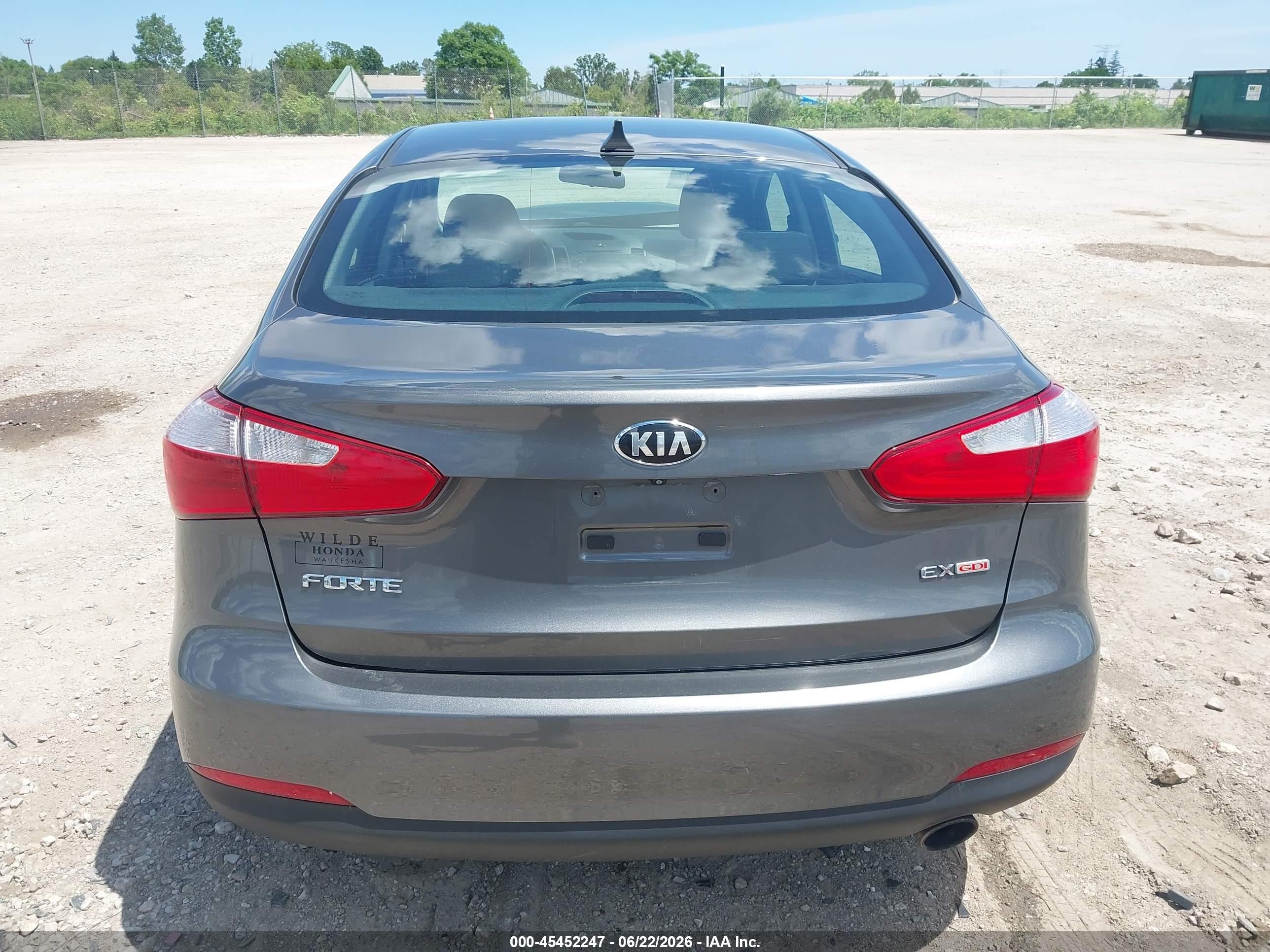2014 Kia Forte Ex Gray vin: KNAFX4A87E5115381