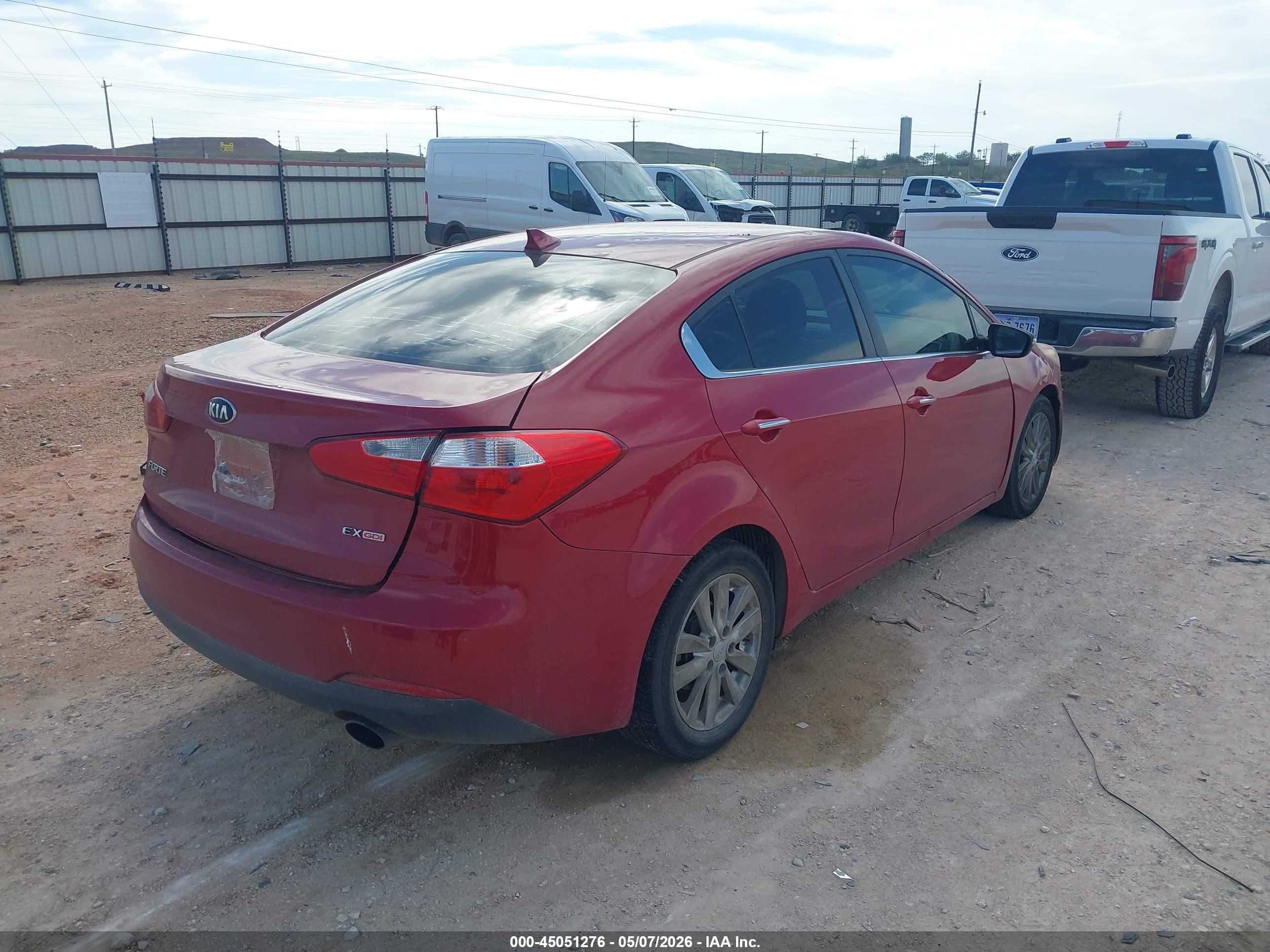 2015 Kia Forte Ex Red vin: KNAFX4A87F5392260