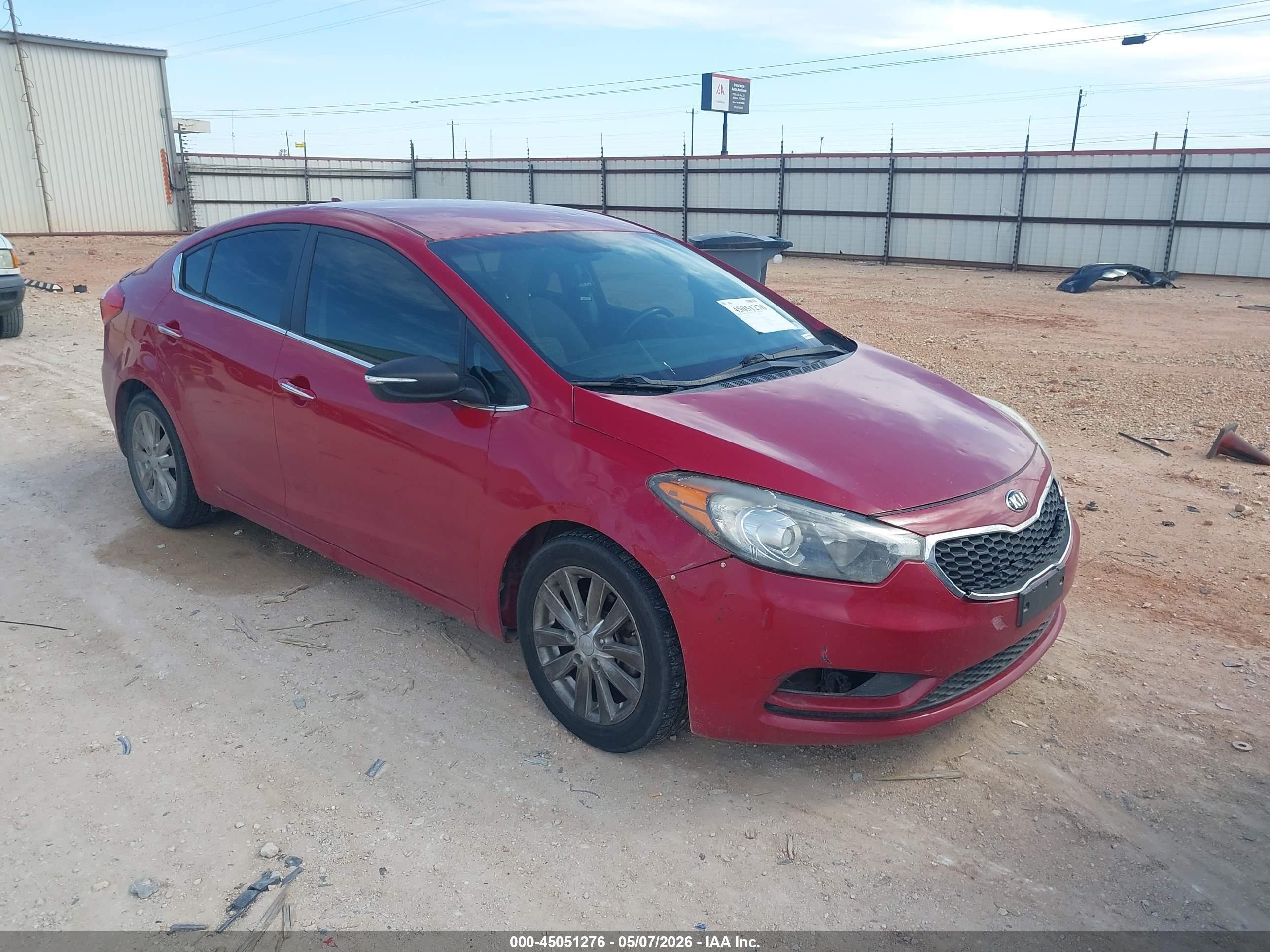 2015 Kia Forte Ex Red vin: KNAFX4A87F5392260
