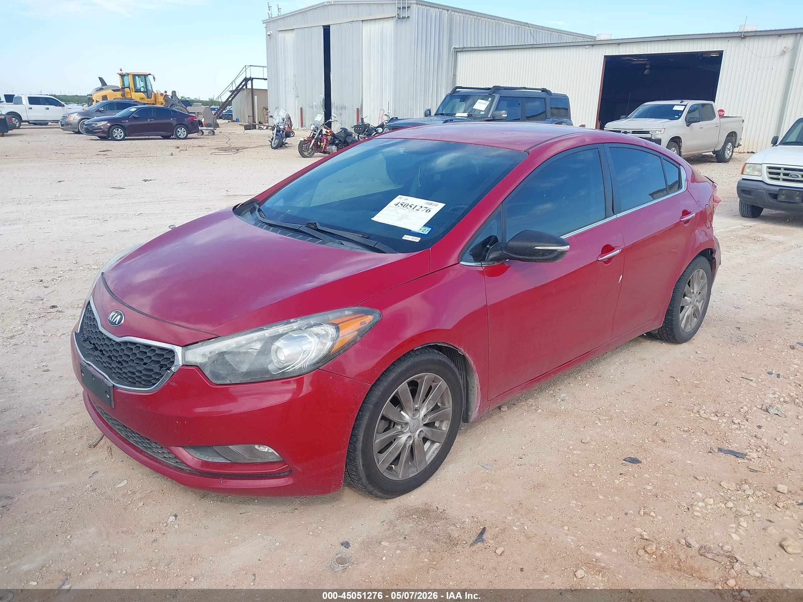 2015 Kia Forte Ex Red vin: KNAFX4A87F5392260