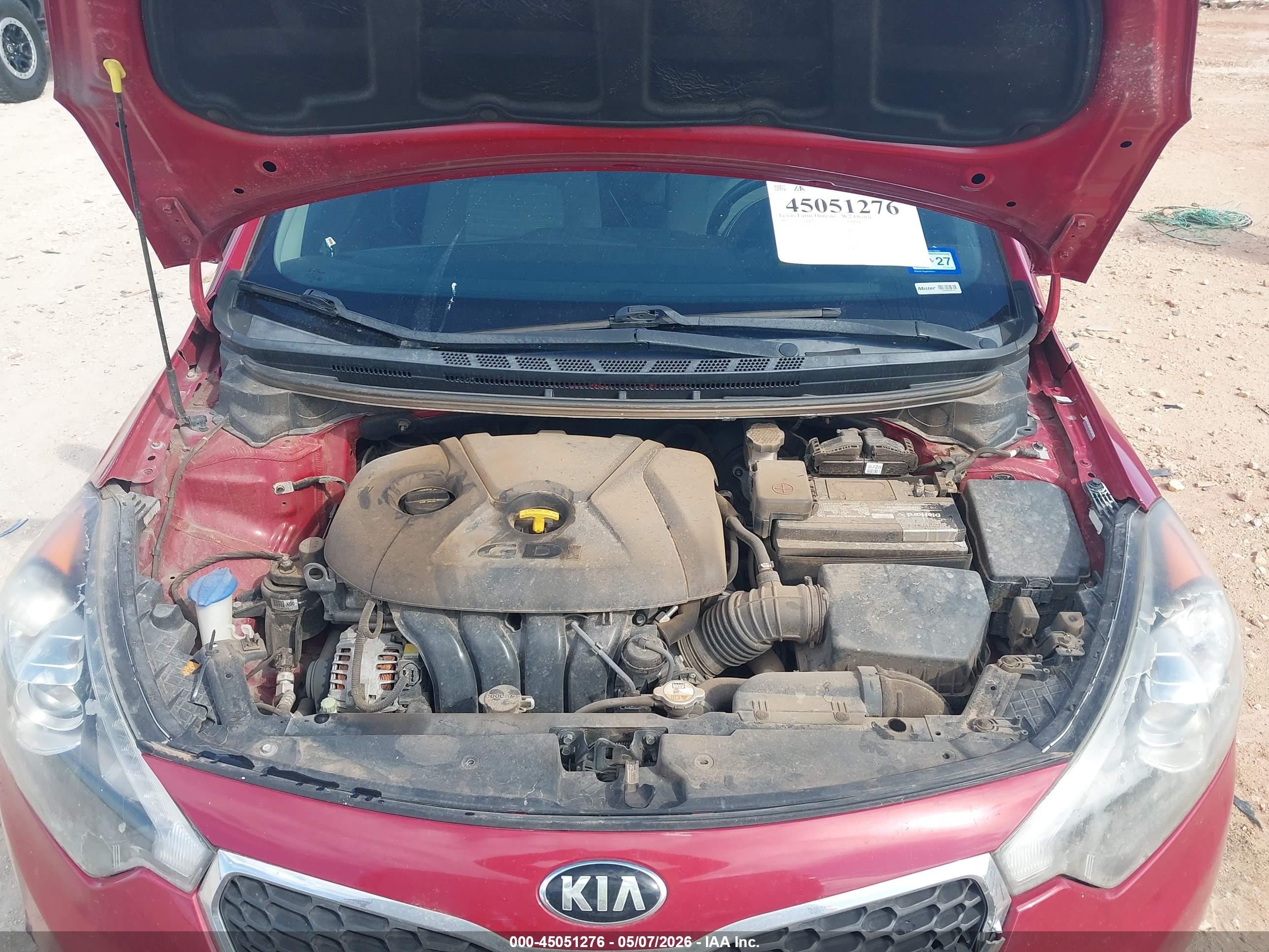 2015 Kia Forte Ex Red vin: KNAFX4A87F5392260