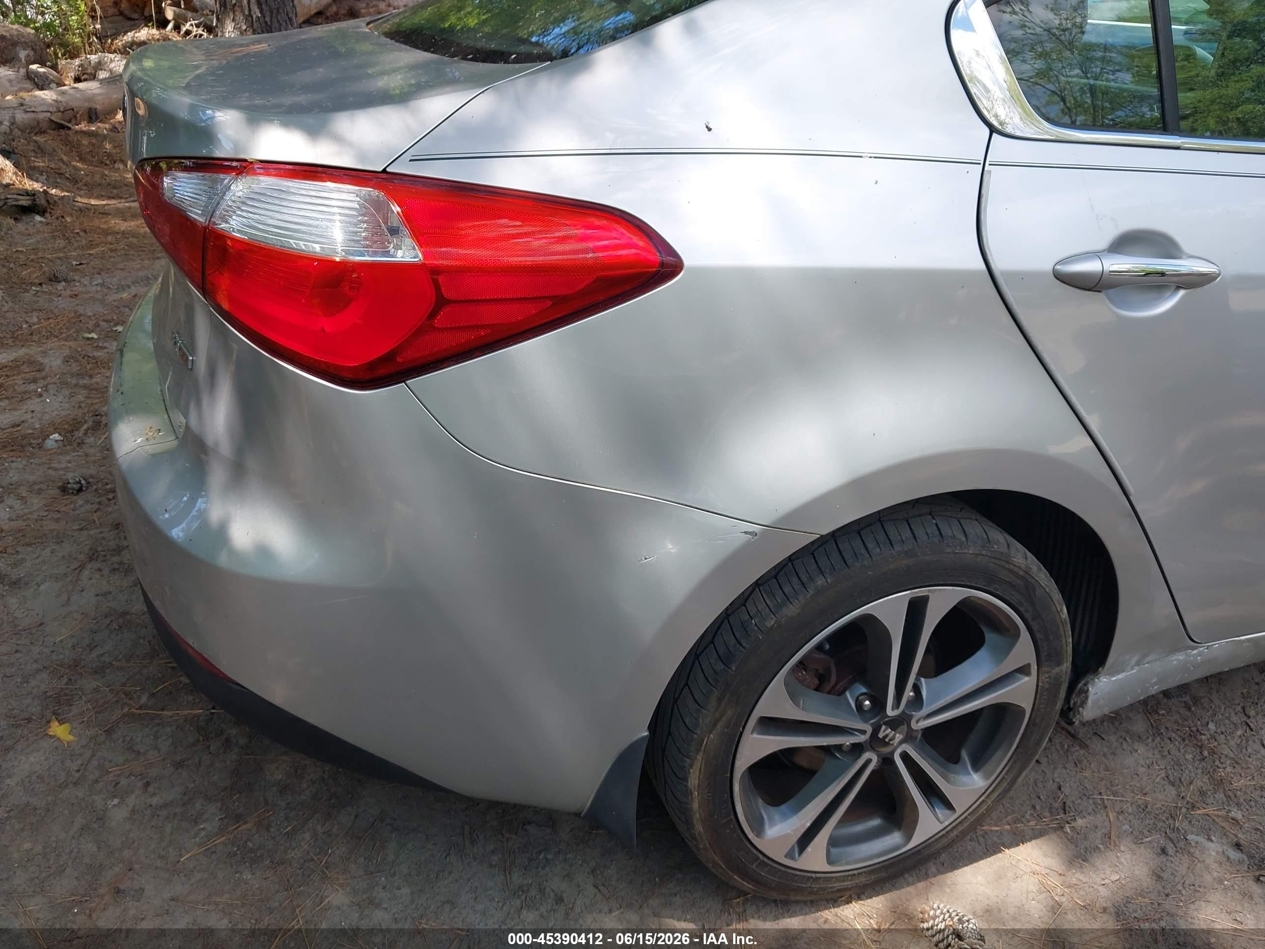2014 Kia Forte Ex Gray vin: KNAFX4A88E5073013