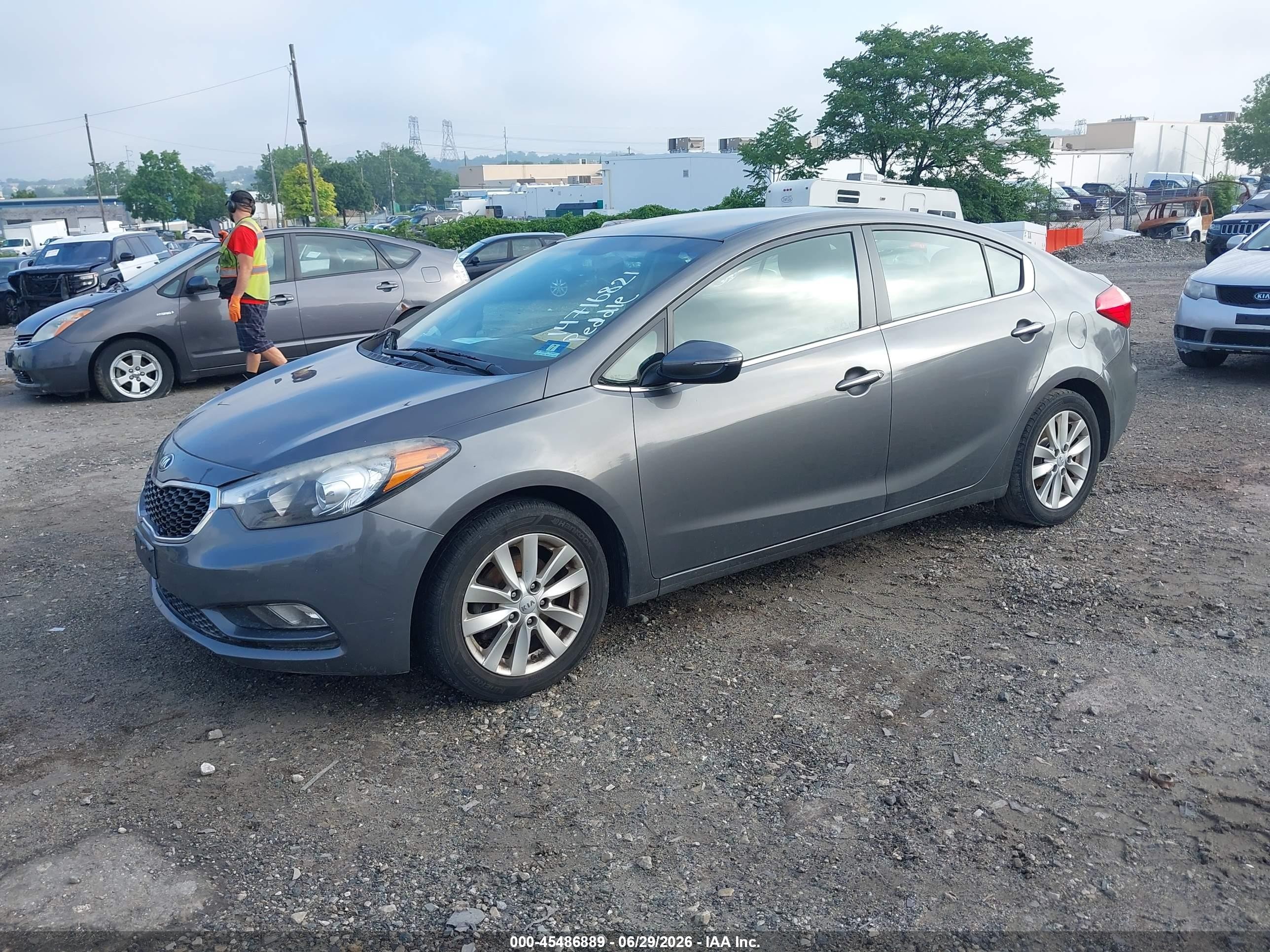 2014 Kia Forte Ex Gray vin: KNAFX4A88E5090796