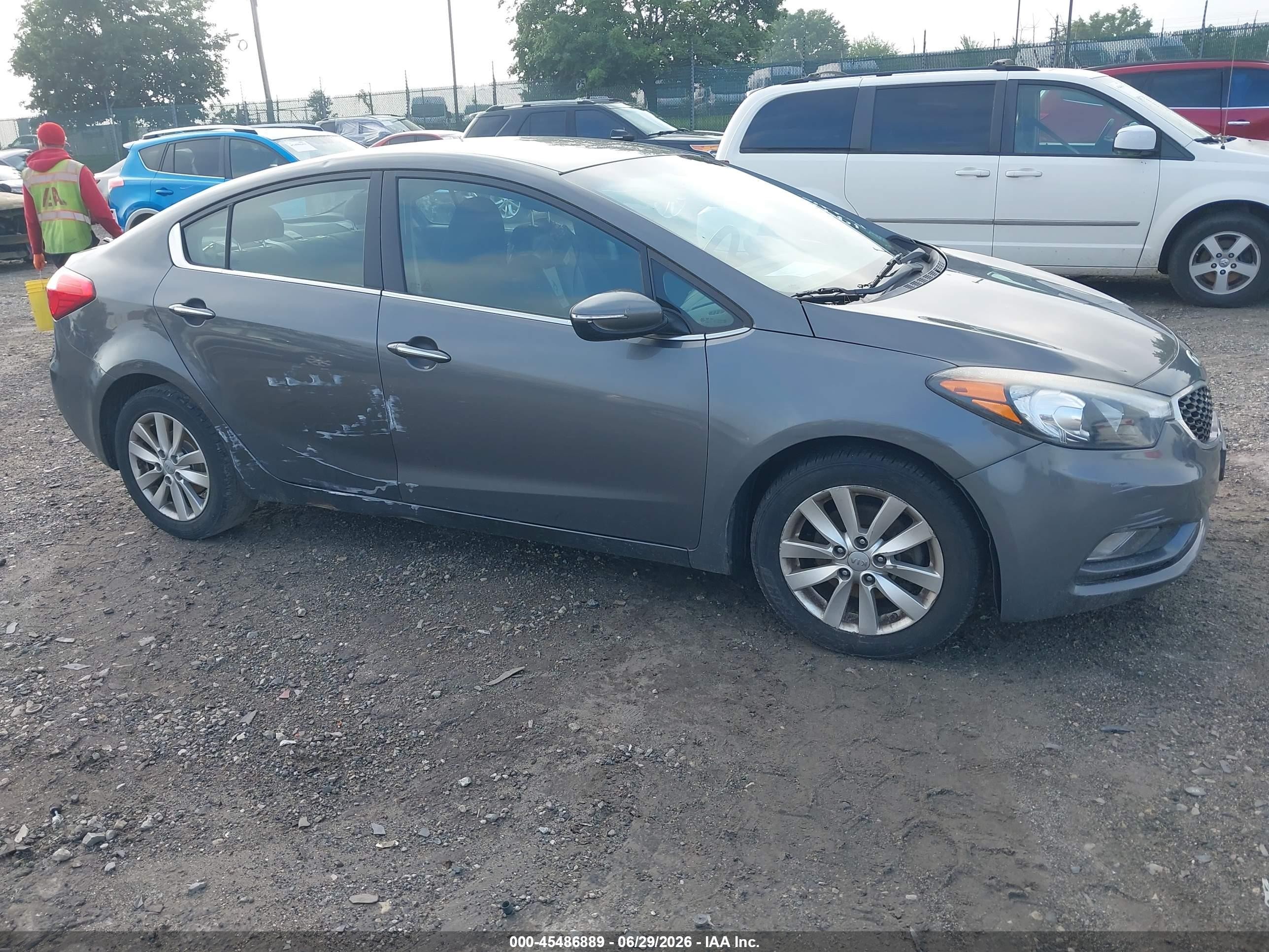 2014 Kia Forte Ex Серый vin: KNAFX4A88E5090796