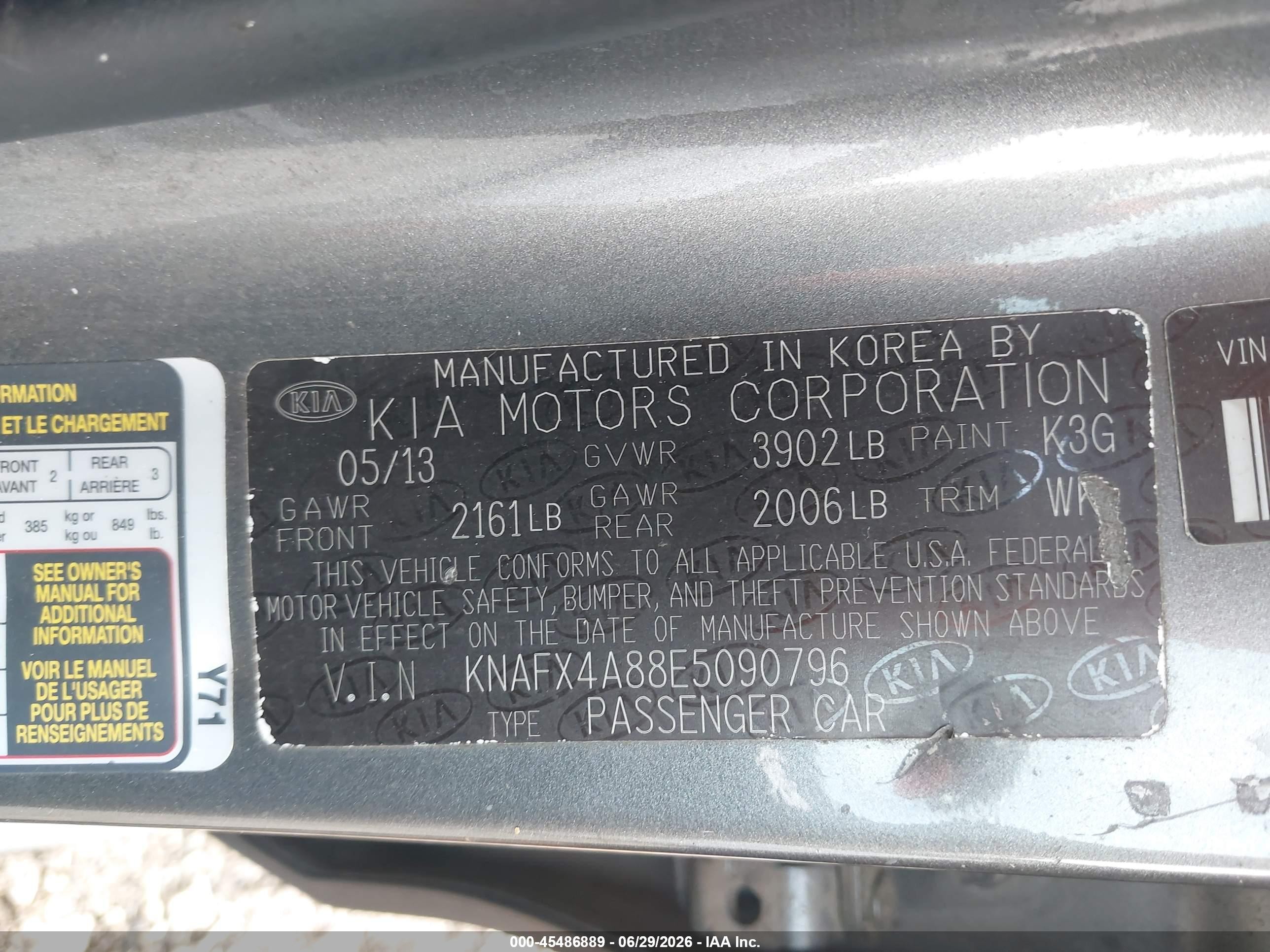2014 Kia Forte Ex Gray vin: KNAFX4A88E5090796