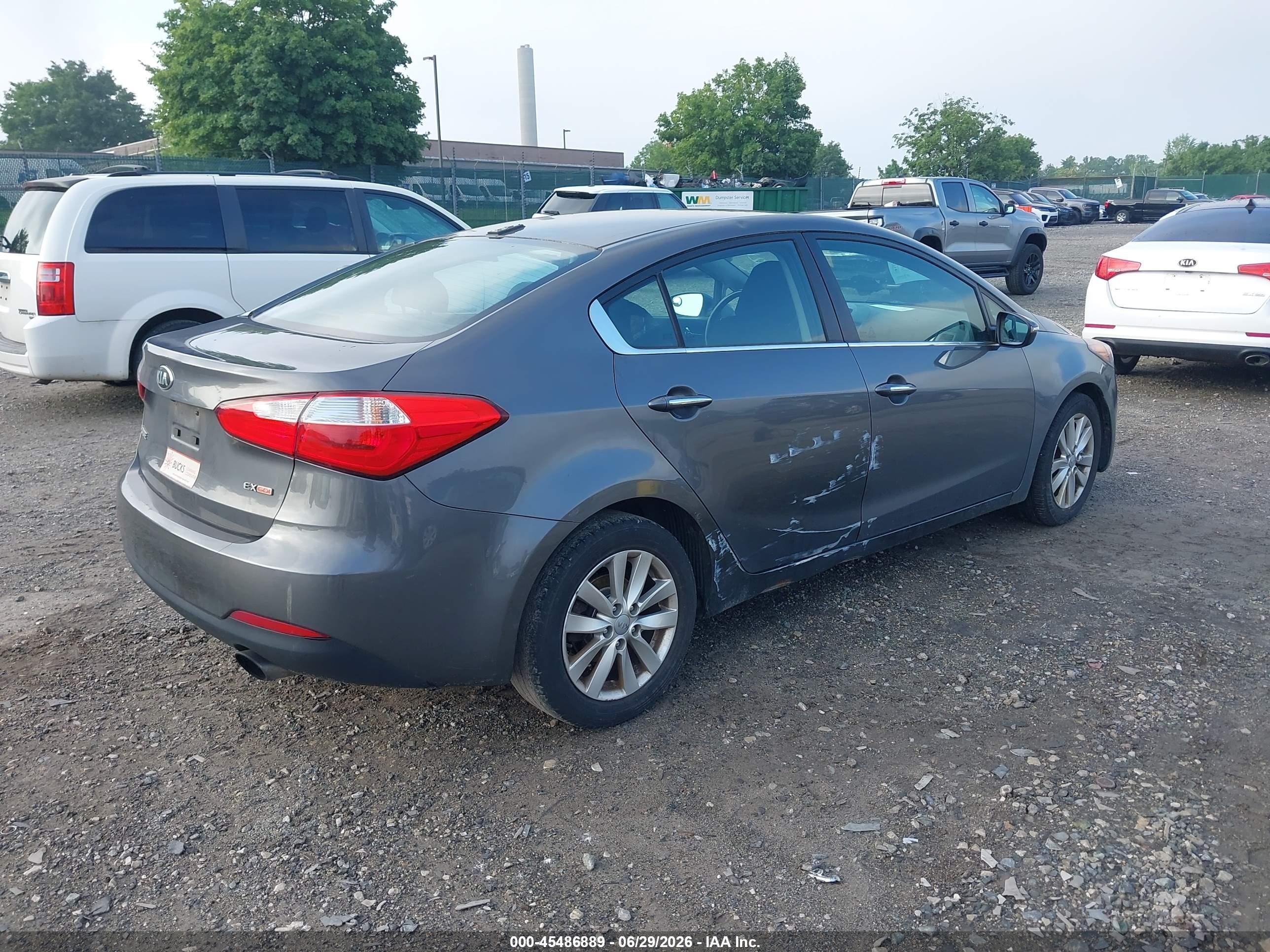 2014 Kia Forte Ex Gray vin: KNAFX4A88E5090796