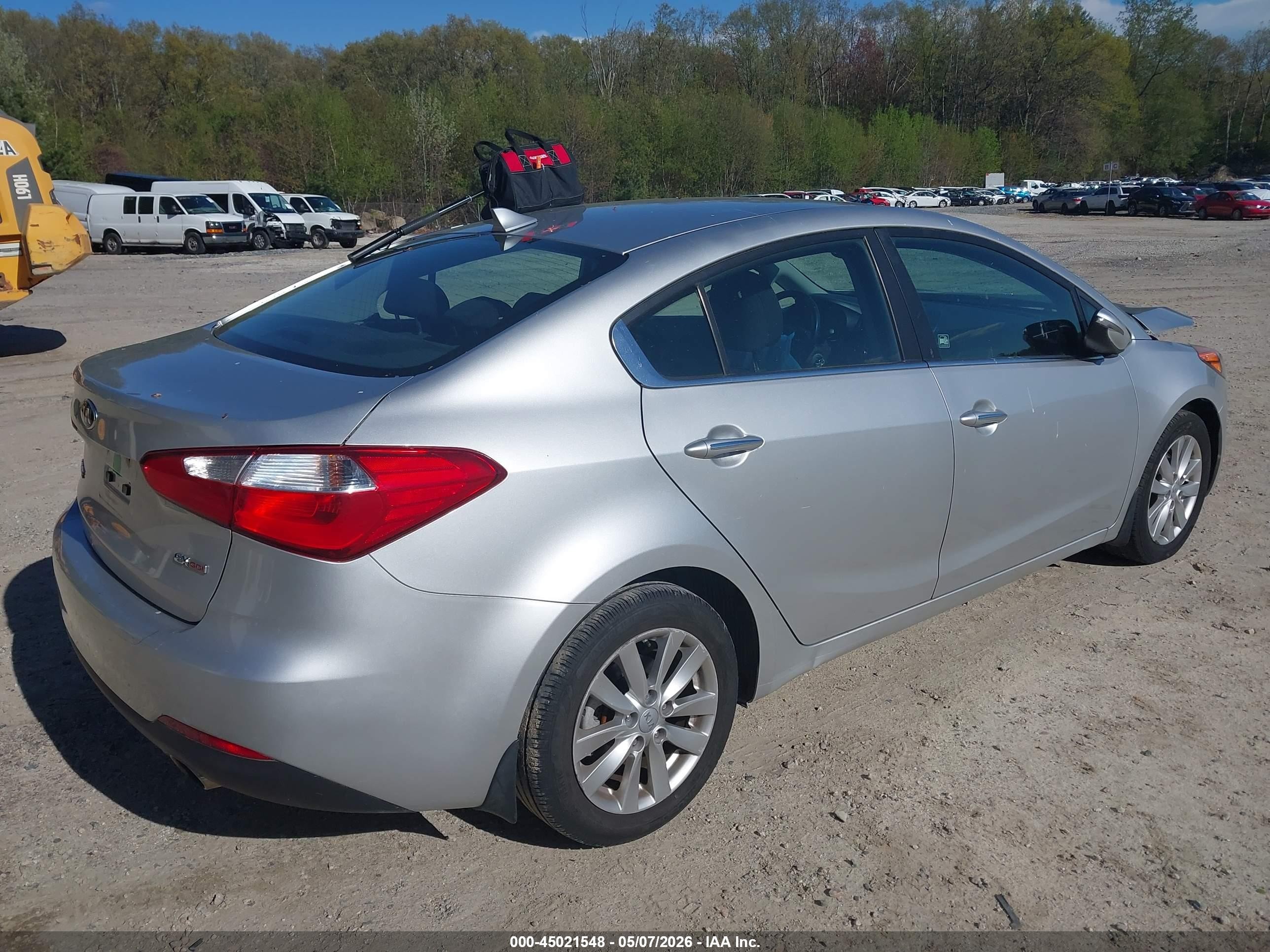 2014 Kia Forte Ex Silver vin: KNAFX4A88E5109461