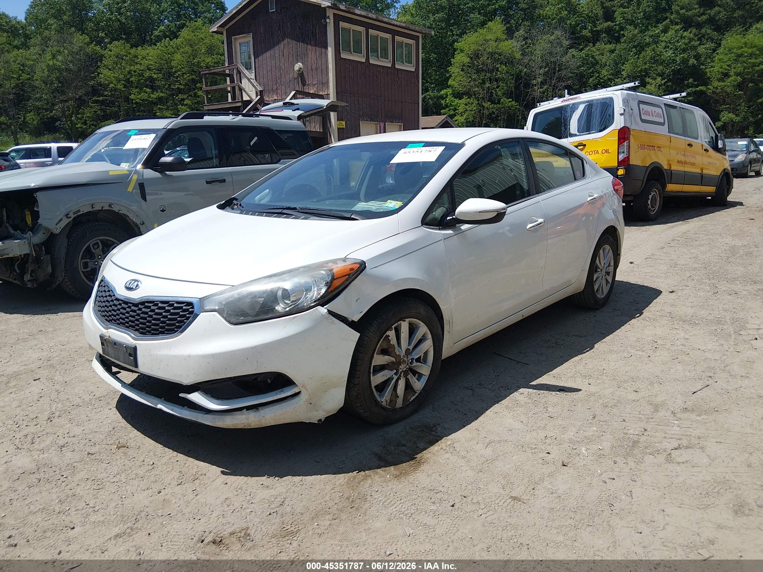 2014 Kia Forte Ex White vin: KNAFX4A89E5088636