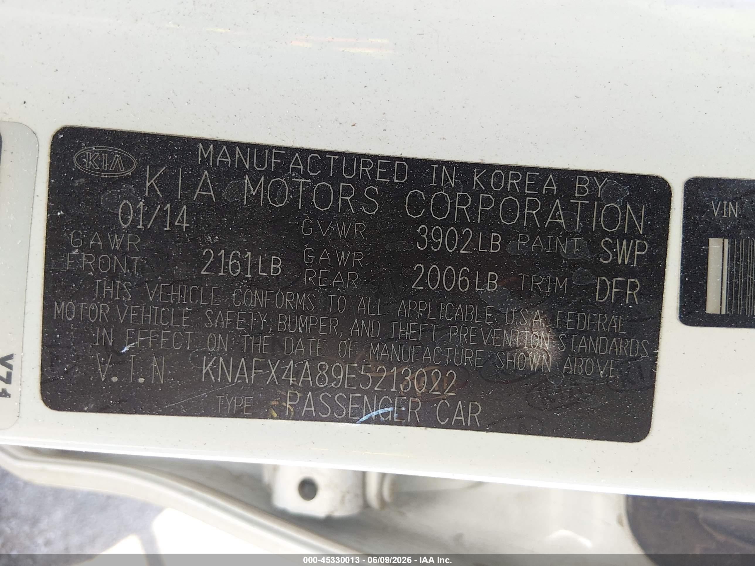 2014 Kia Forte Ex White vin: KNAFX4A89E5213022