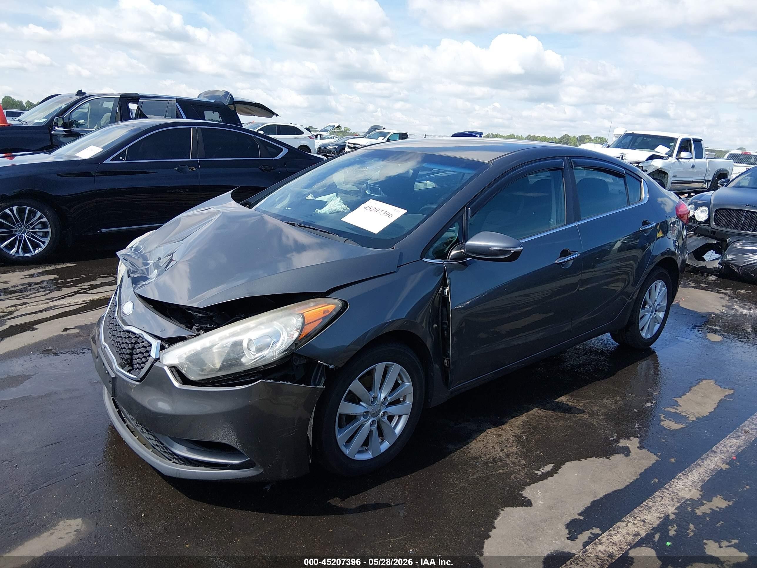 2014 Kia Forte Ex Gray vin: KNAFX4A8XE5056987