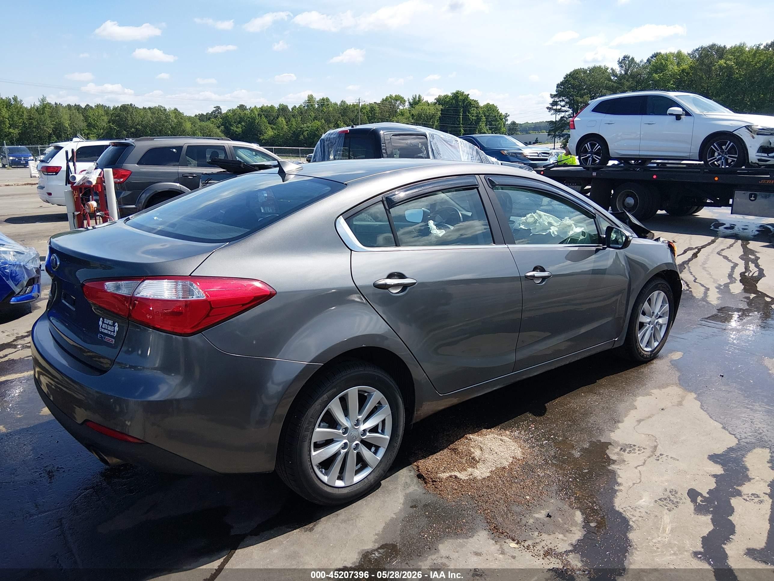 2014 Kia Forte Ex Gray vin: KNAFX4A8XE5056987