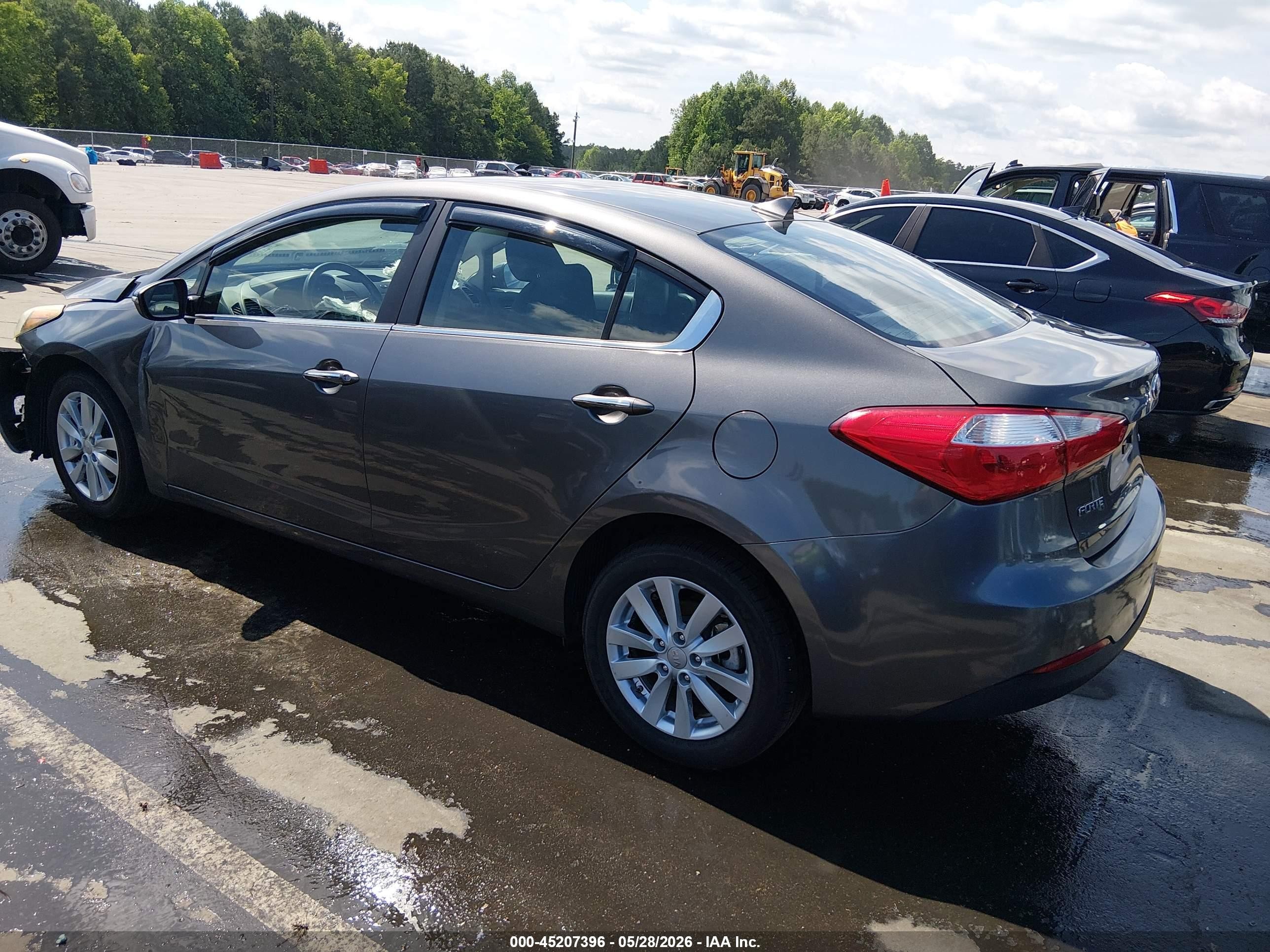 2014 Kia Forte Ex Gray vin: KNAFX4A8XE5056987