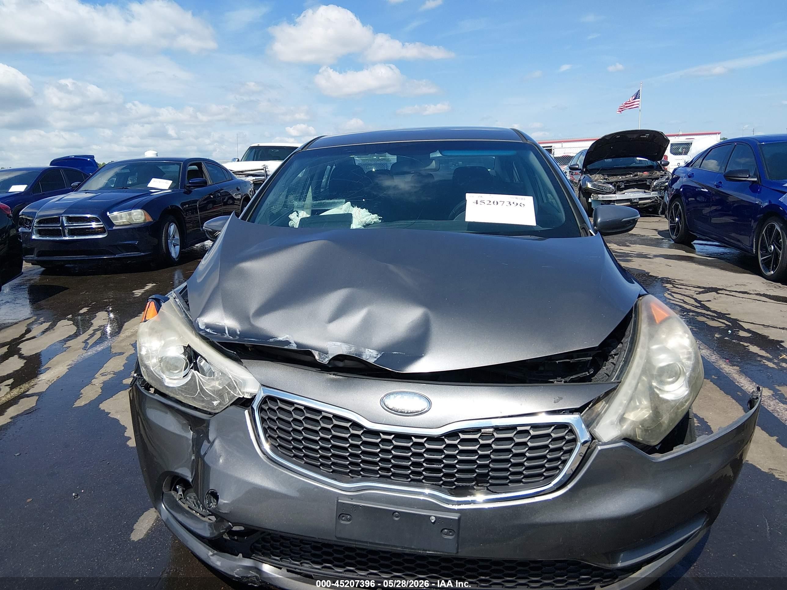 2014 Kia Forte Ex Gray vin: KNAFX4A8XE5056987