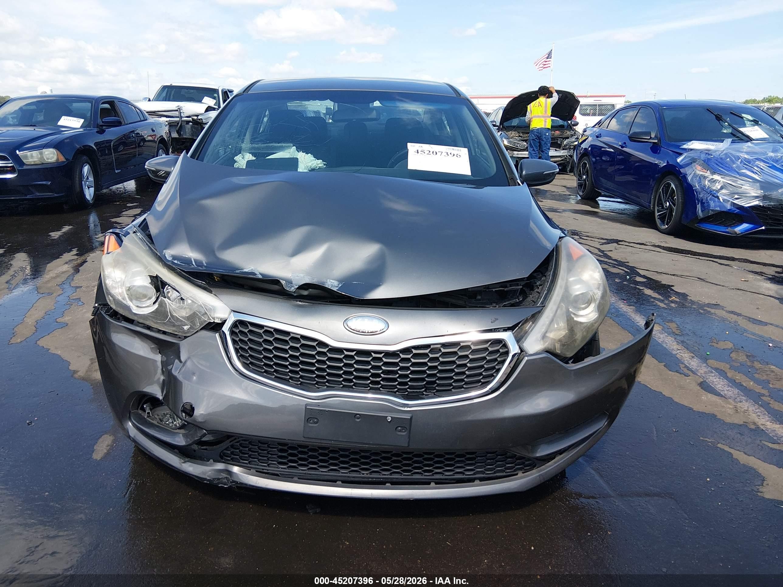 2014 Kia Forte Ex Gray vin: KNAFX4A8XE5056987