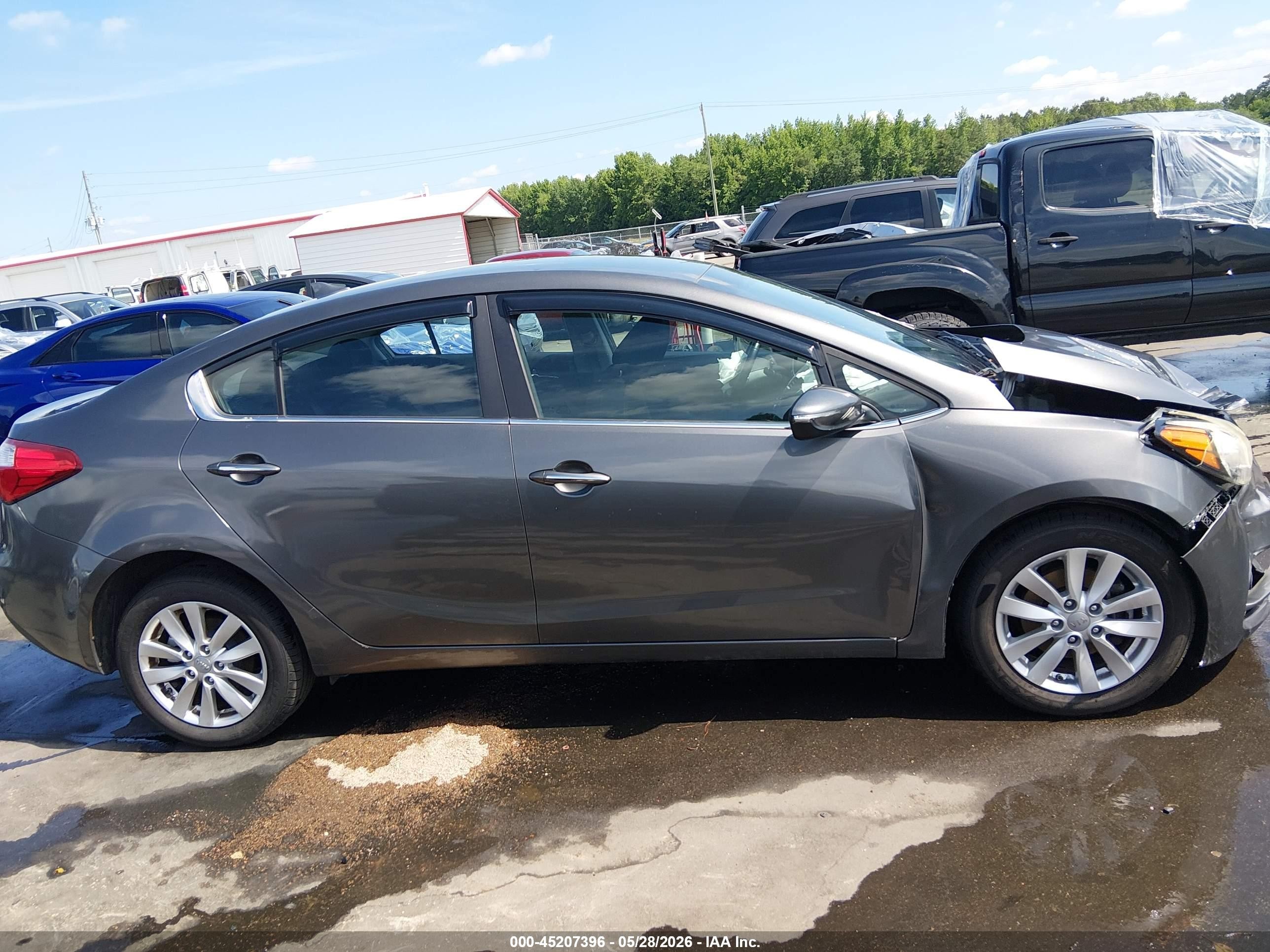 2014 Kia Forte Ex Gray vin: KNAFX4A8XE5056987