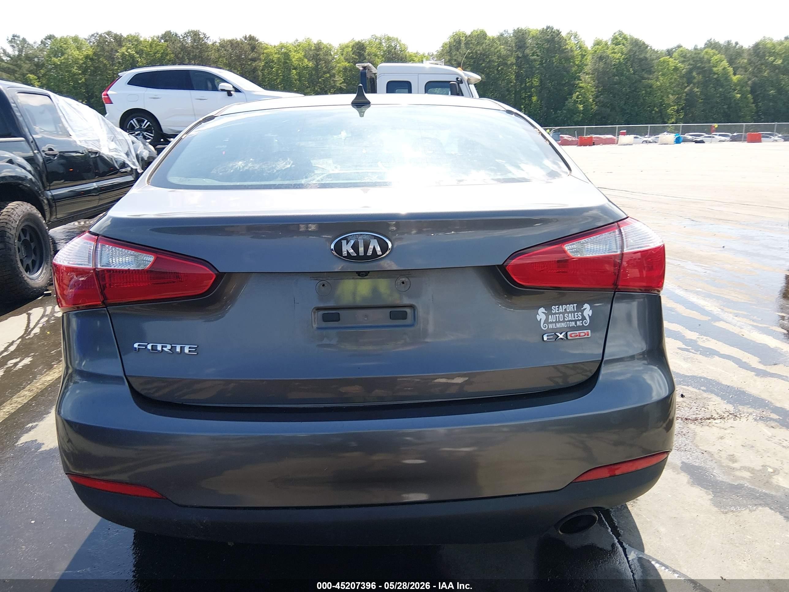 2014 Kia Forte Ex Gray vin: KNAFX4A8XE5056987