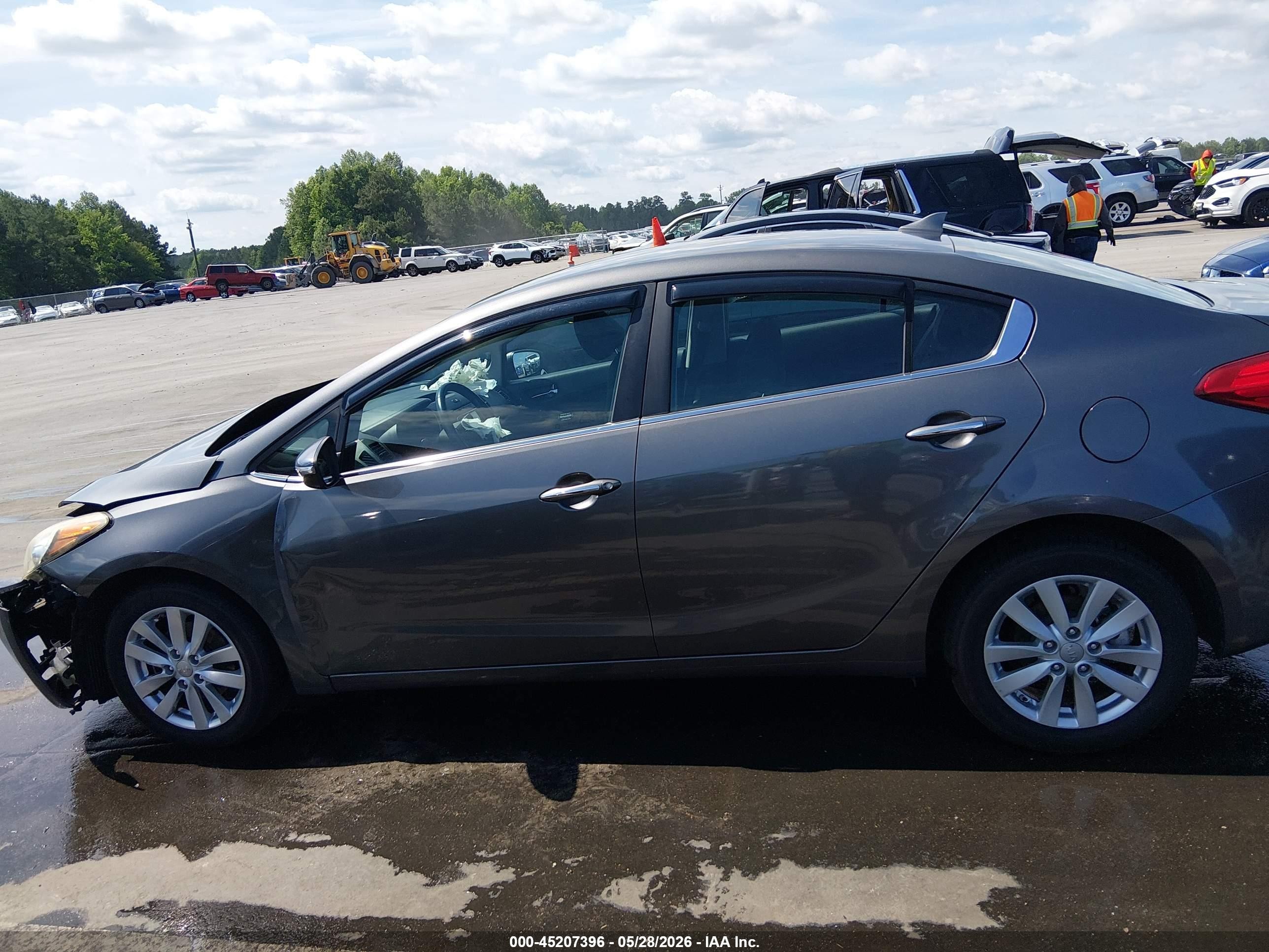2014 Kia Forte Ex Gray vin: KNAFX4A8XE5056987