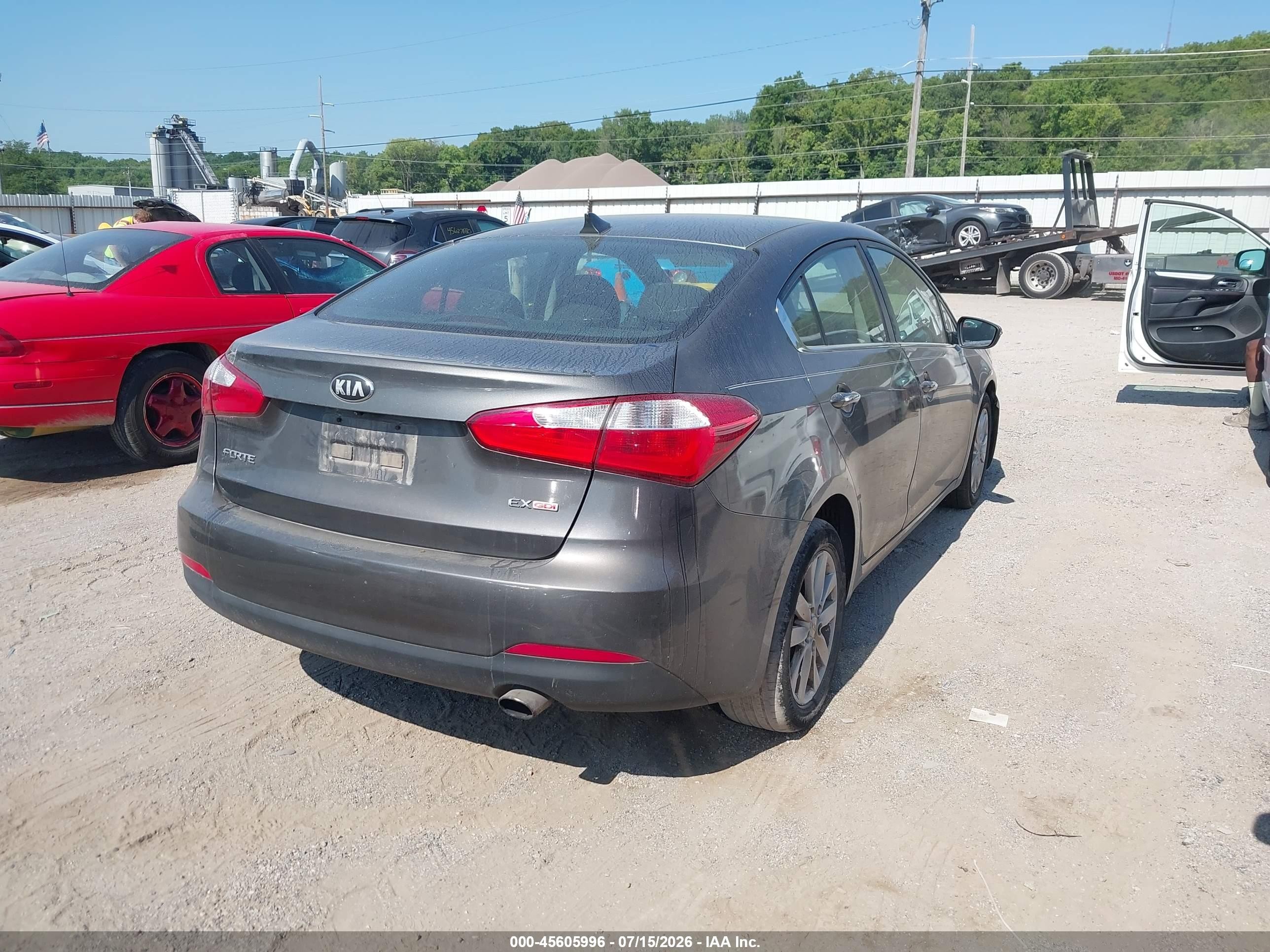 2014 Kia Forte Ex Gray vin: KNAFX4A8XE5056990