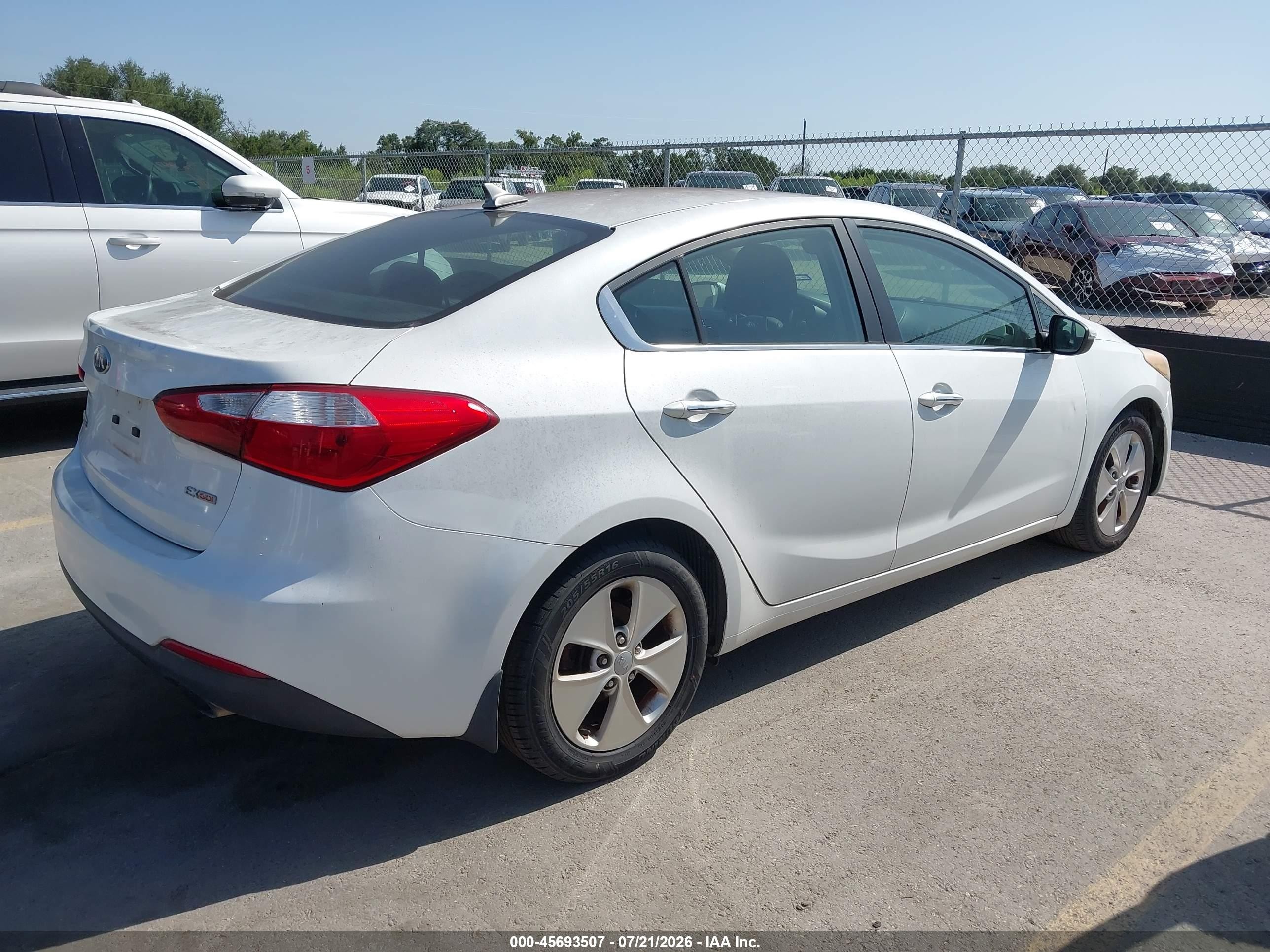 2014 Kia Forte Ex White vin: KNAFX4A8XE5100843