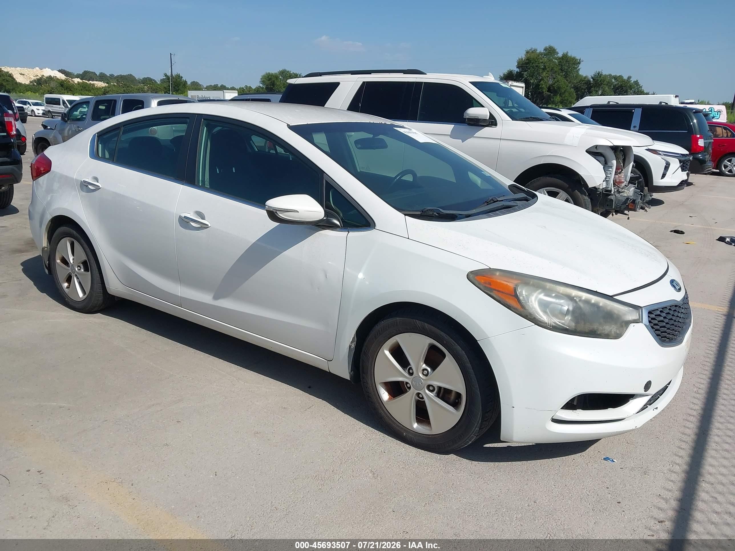 2014 Kia Forte Ex Белый vin: KNAFX4A8XE5100843