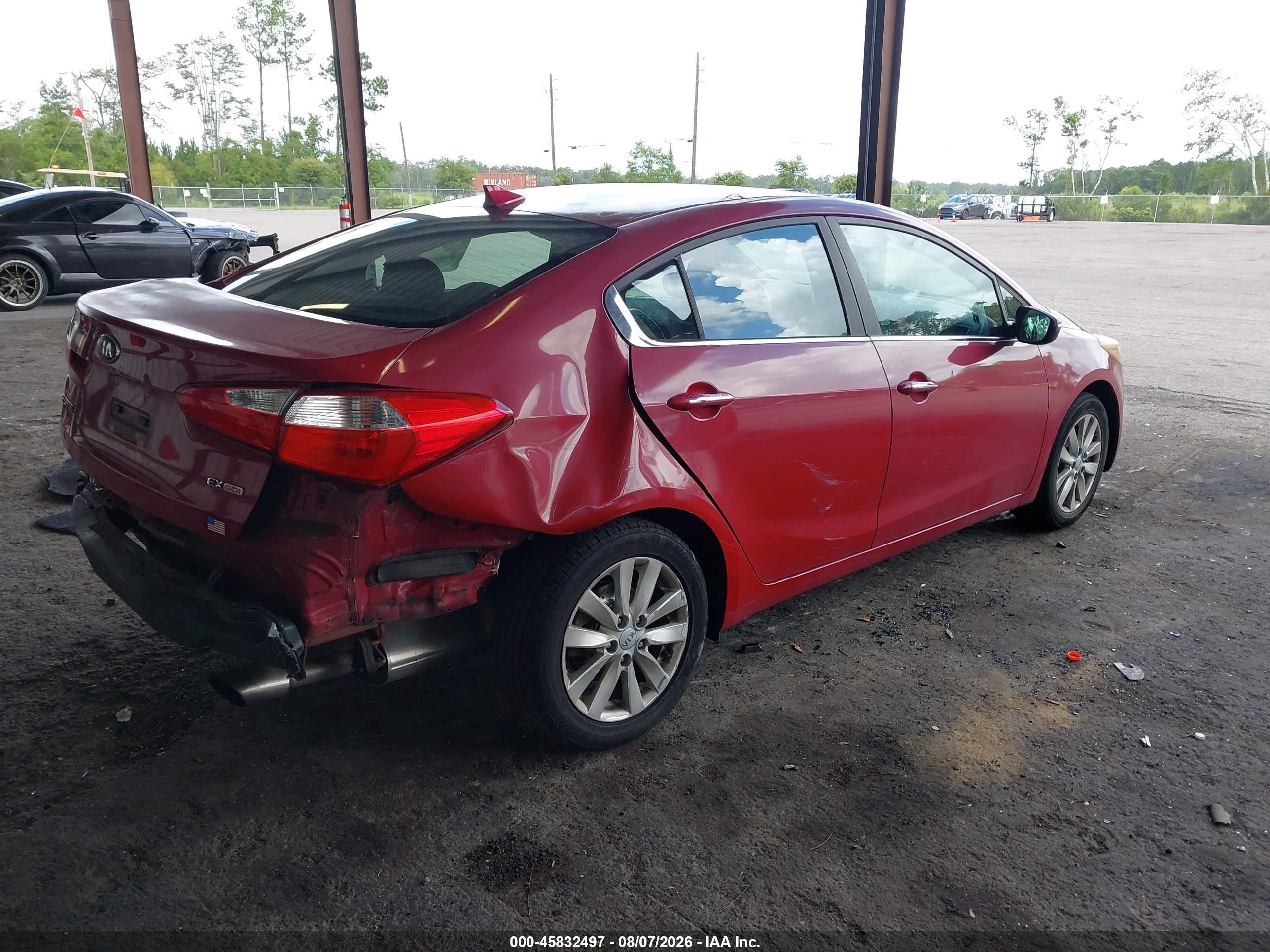 2014 Kia Forte Ex Red vin: KNAFX4A8XE5138931