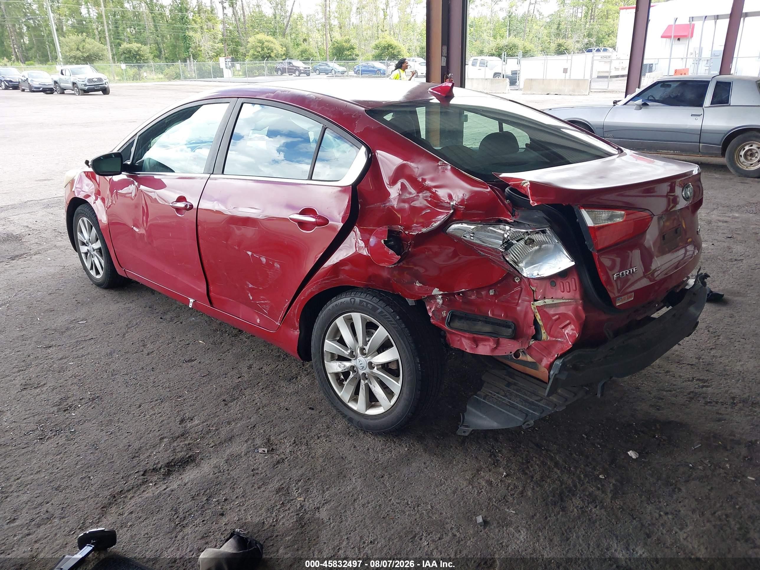 2014 Kia Forte Ex Red vin: KNAFX4A8XE5138931