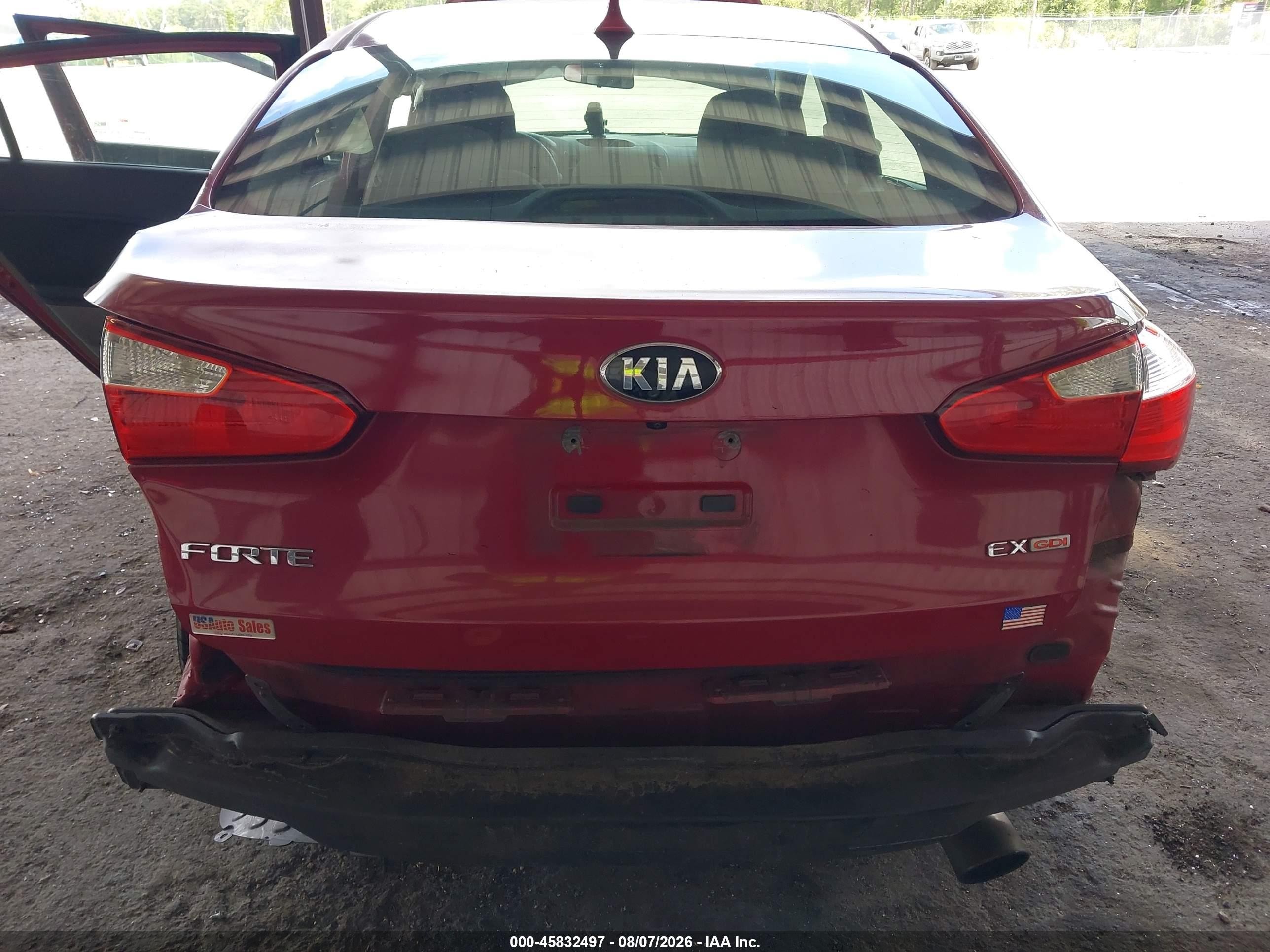 2014 Kia Forte Ex Red vin: KNAFX4A8XE5138931