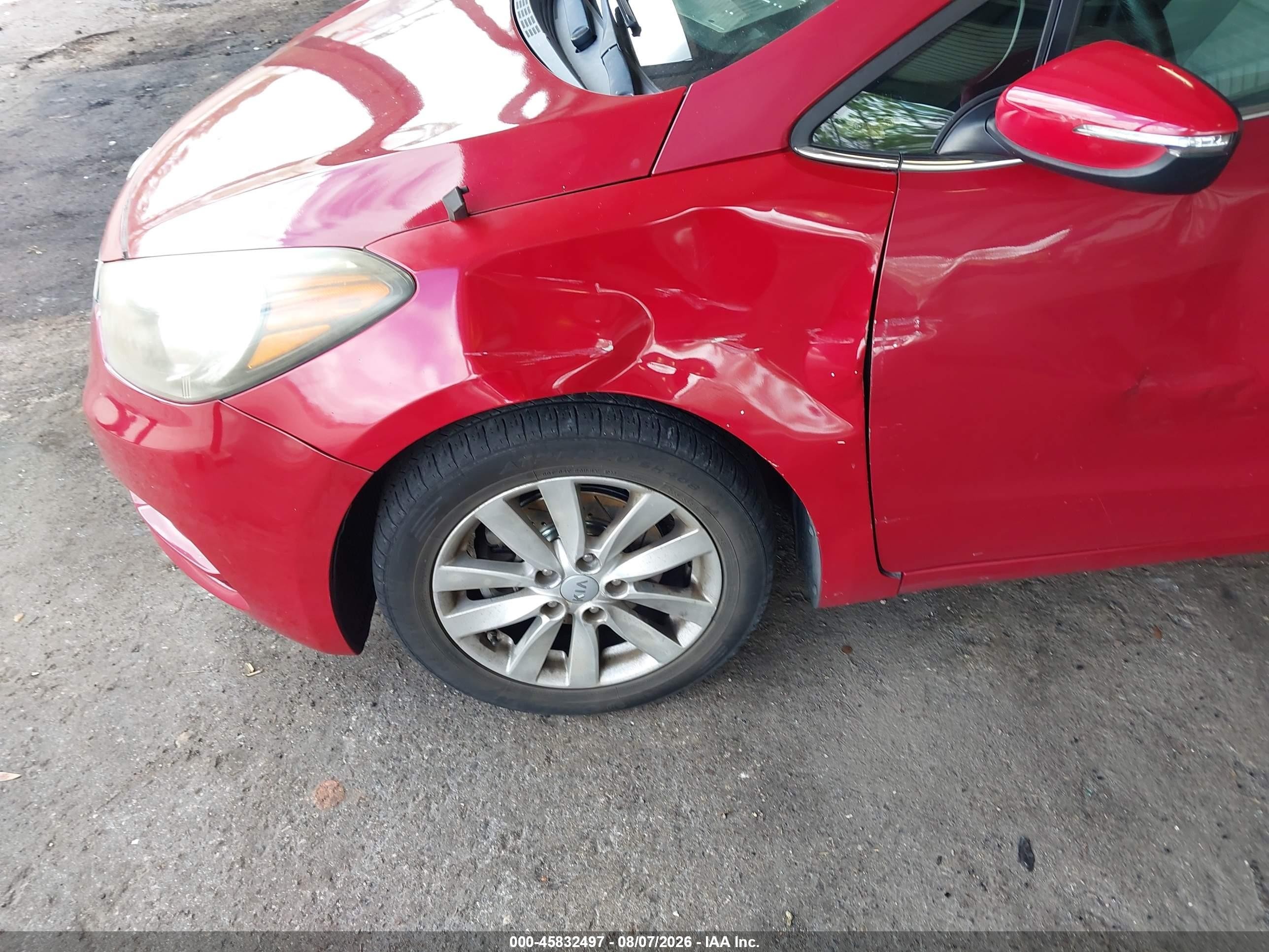 2014 Kia Forte Ex Red vin: KNAFX4A8XE5138931
