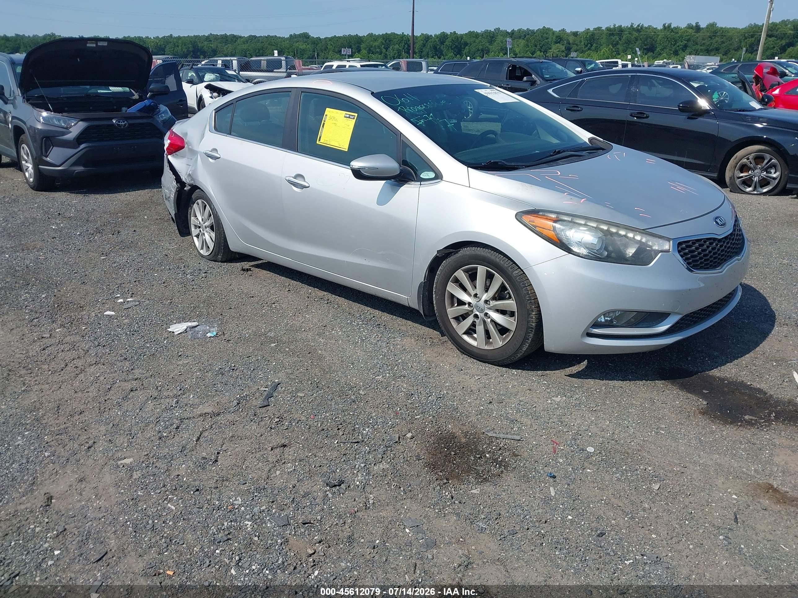 2015 Kia Forte Ex Silver vin: KNAFX4A8XF5387845