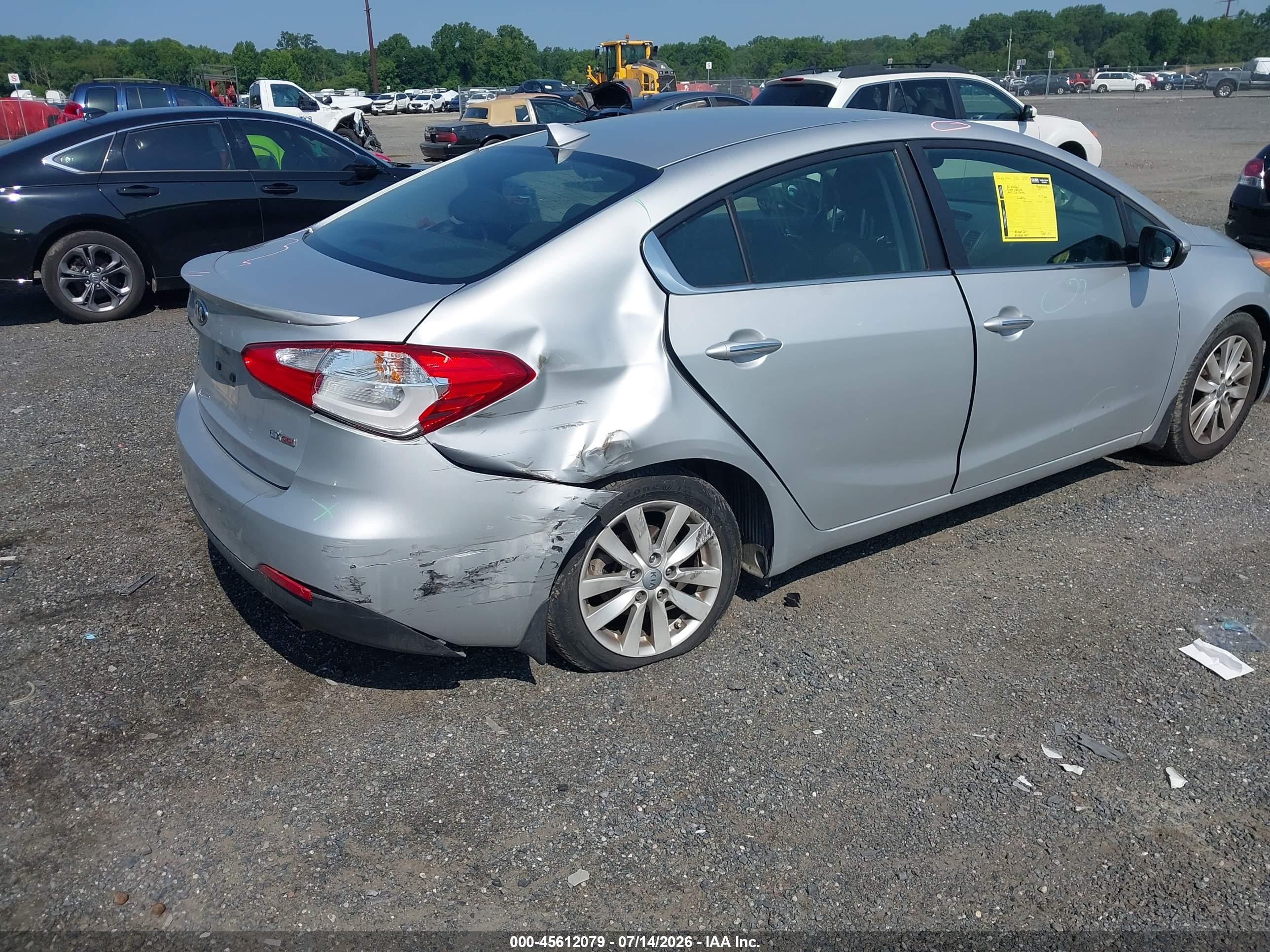 2015 Kia Forte Ex Silver vin: KNAFX4A8XF5387845