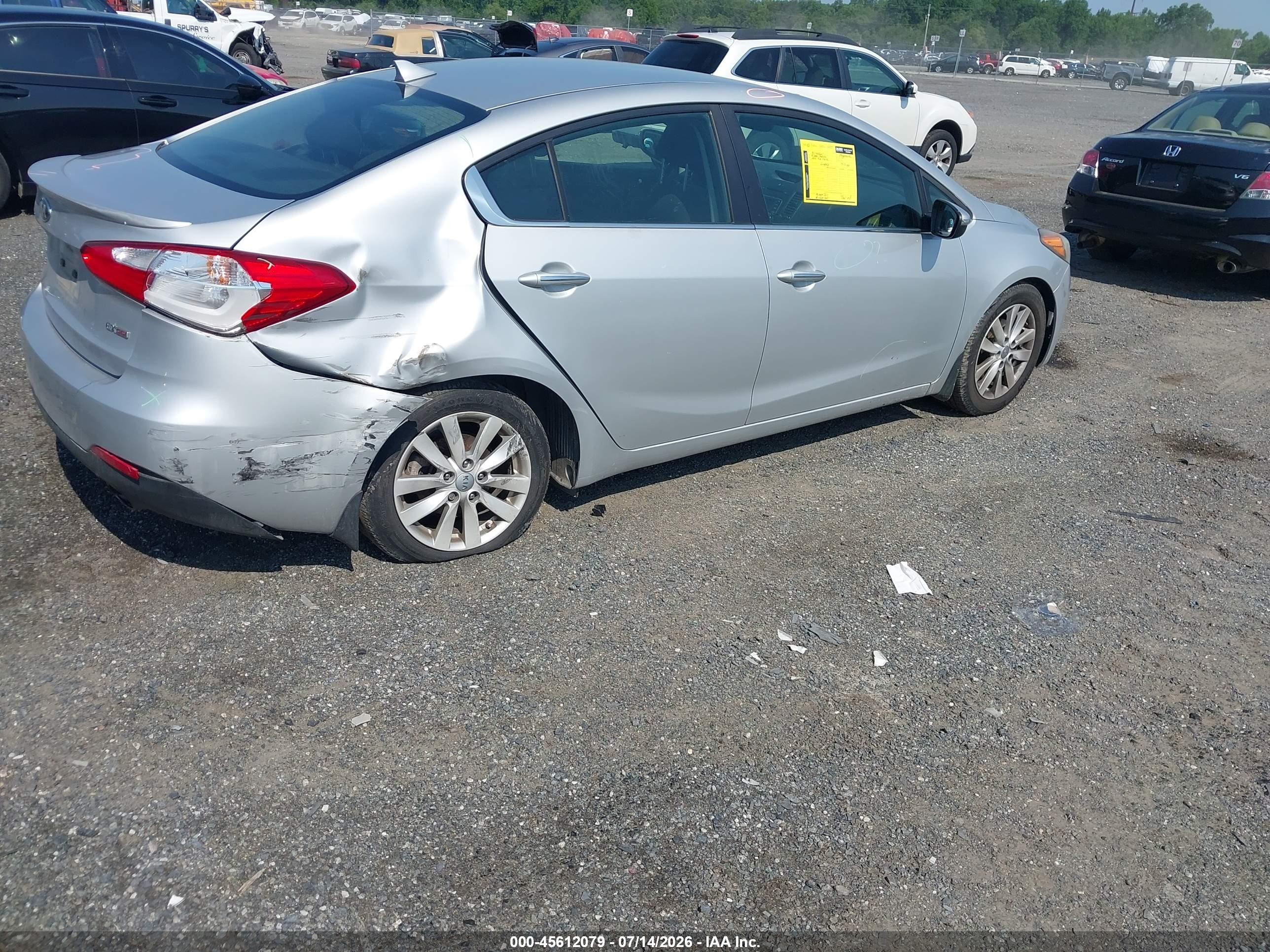 2015 Kia Forte Ex Silver vin: KNAFX4A8XF5387845
