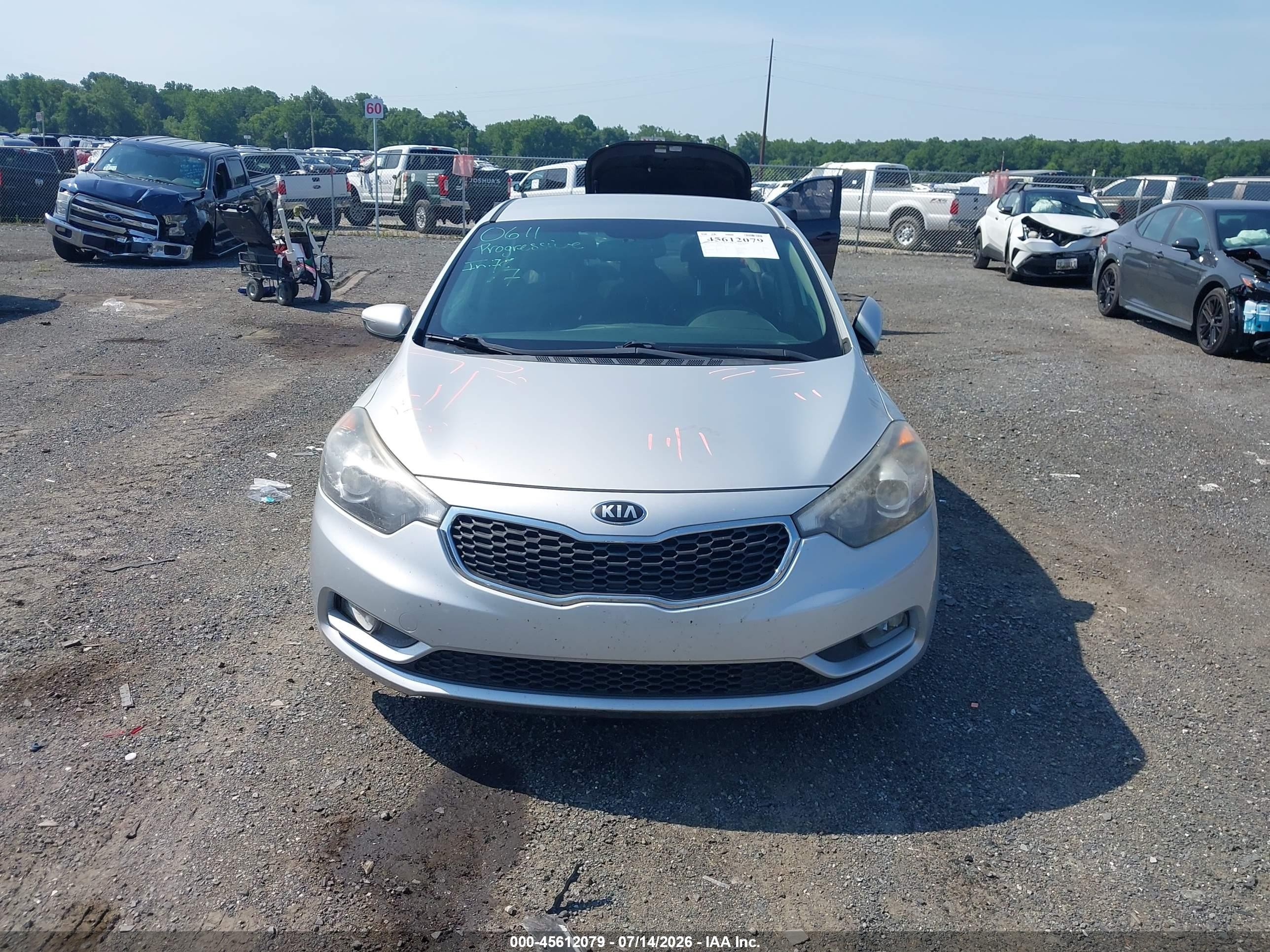 2015 Kia Forte Ex Silver vin: KNAFX4A8XF5387845
