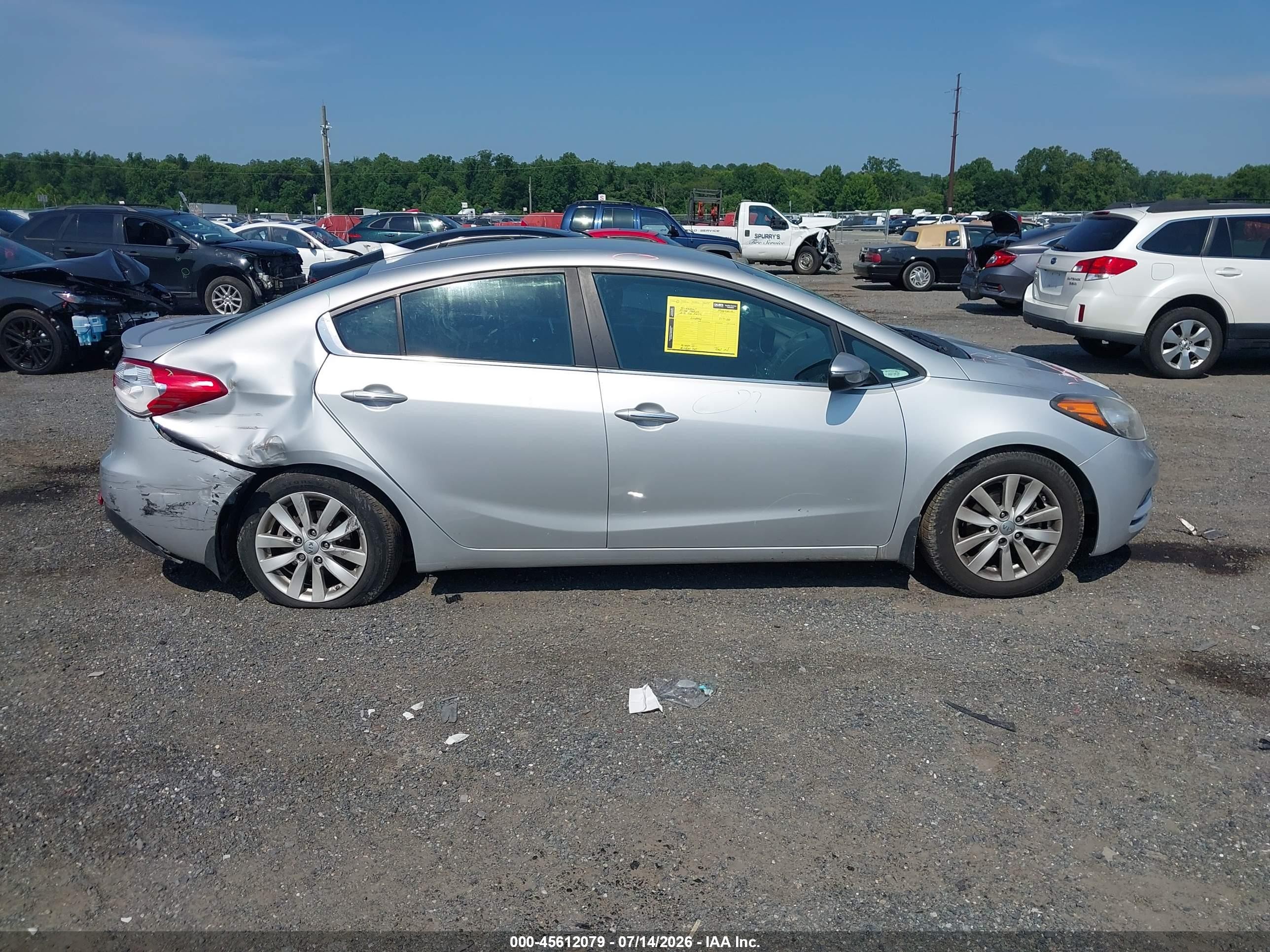 2015 Kia Forte Ex Silver vin: KNAFX4A8XF5387845